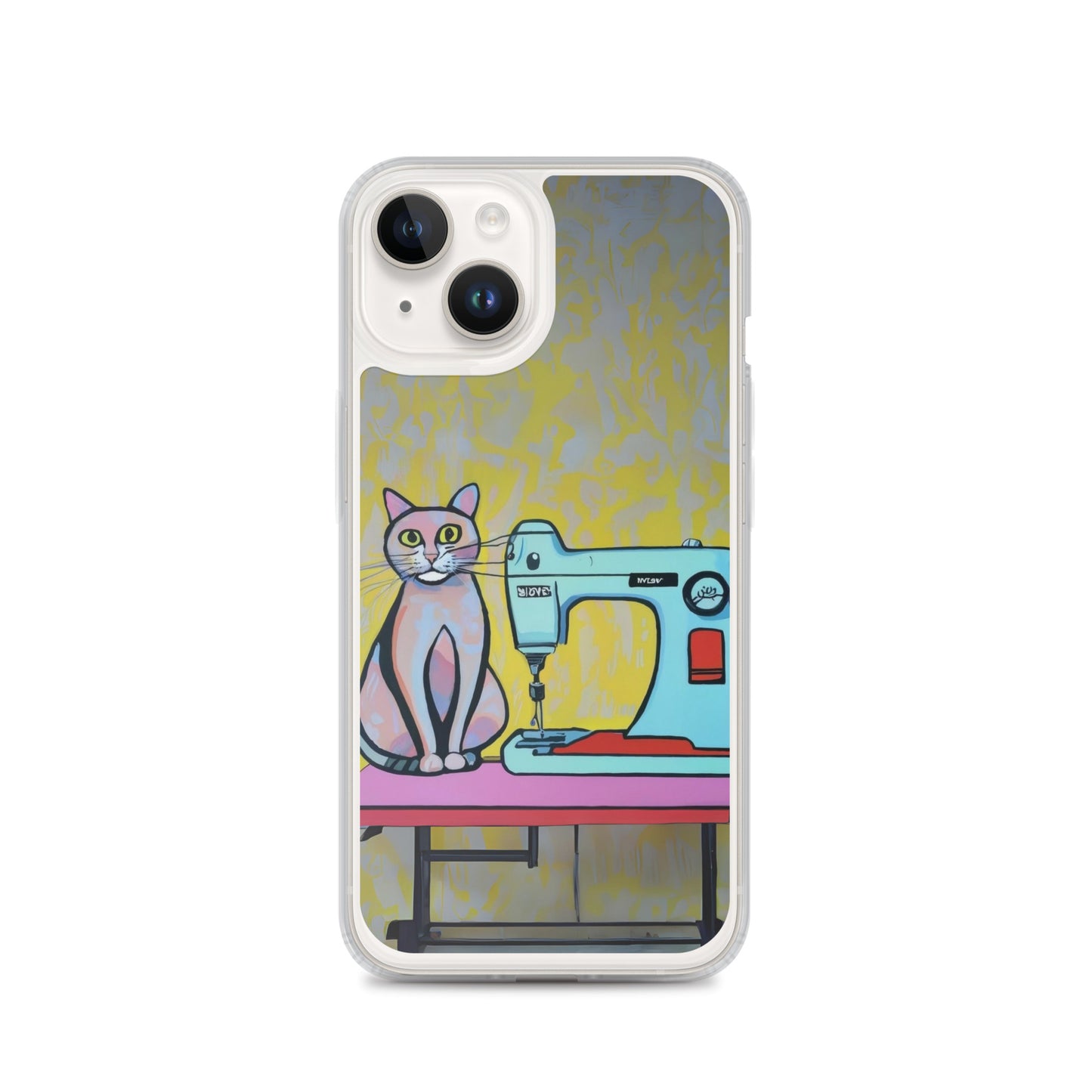 iPhone® "Sewing Cats" Clear Phone Case Design – The Perfect Gift for People who Love to Sew