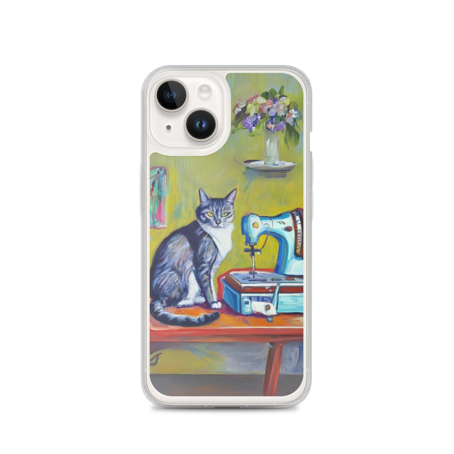 iPhone® "Sewing Cats" Clear Phone Case Design – The Perfect Gift for People who Love to Sew