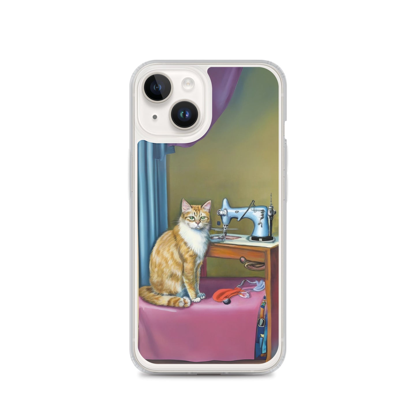 iPhone® "Sewing Cats" Clear Phone Case Design – The Perfect Gift for People who Love to Sew