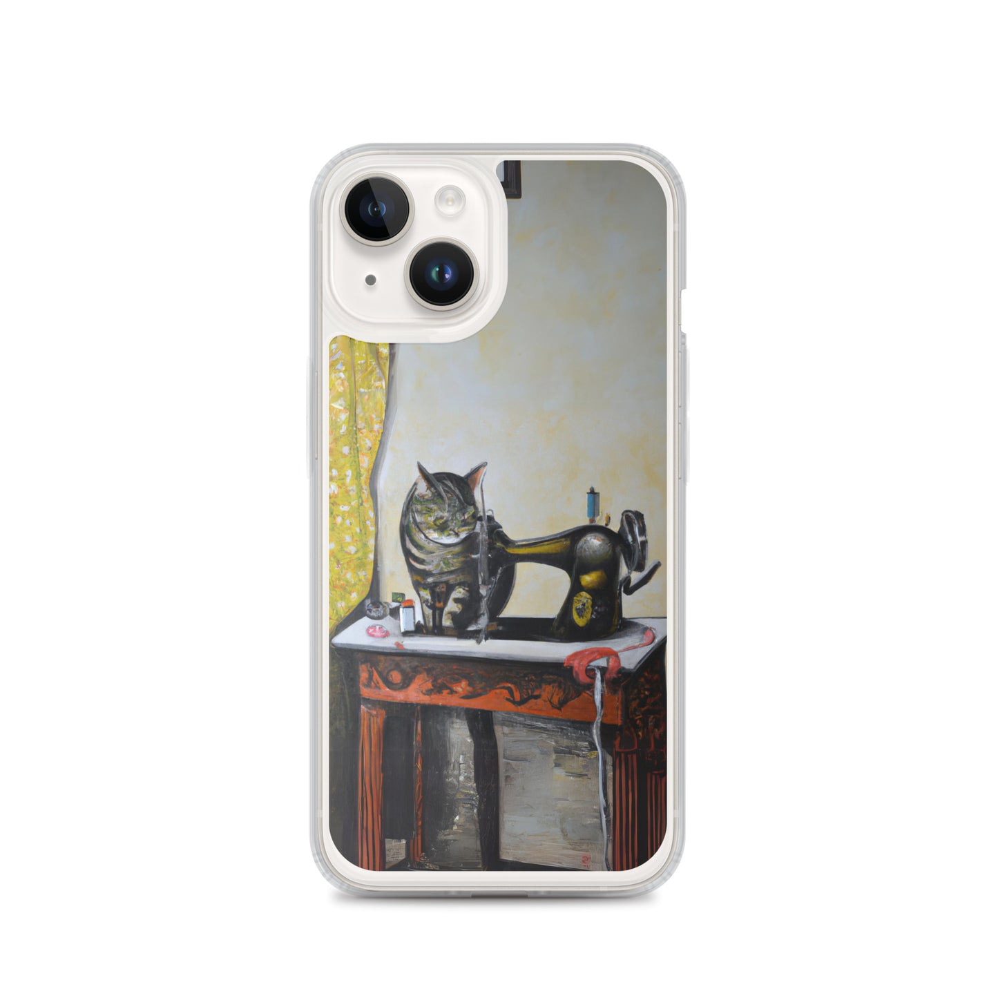 iPhone® Sewing Cats Clear Phone Case 1