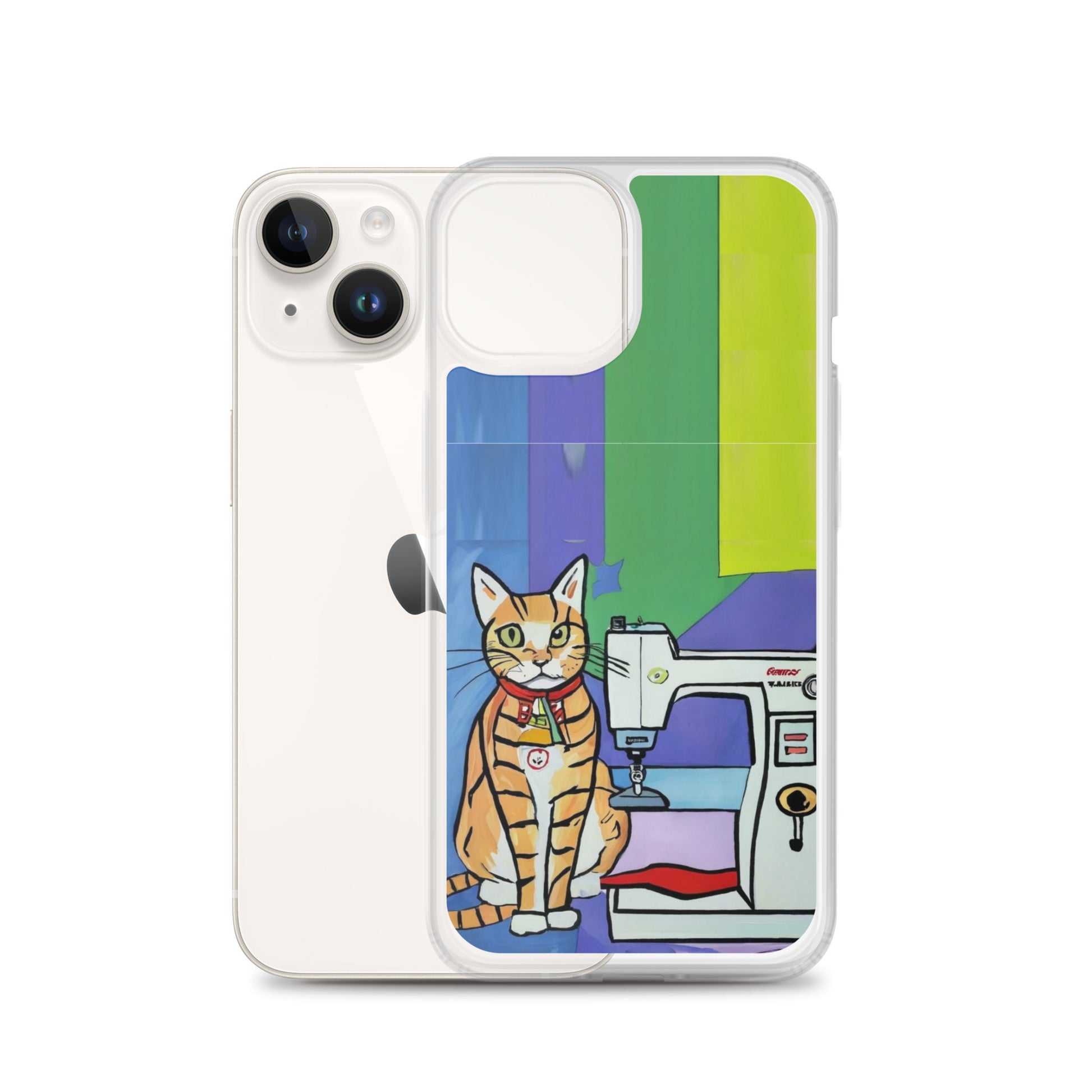 iPhone® "Sewing Cats" Clear Phone Case Design – The Perfect Gift for People who Love to Sew