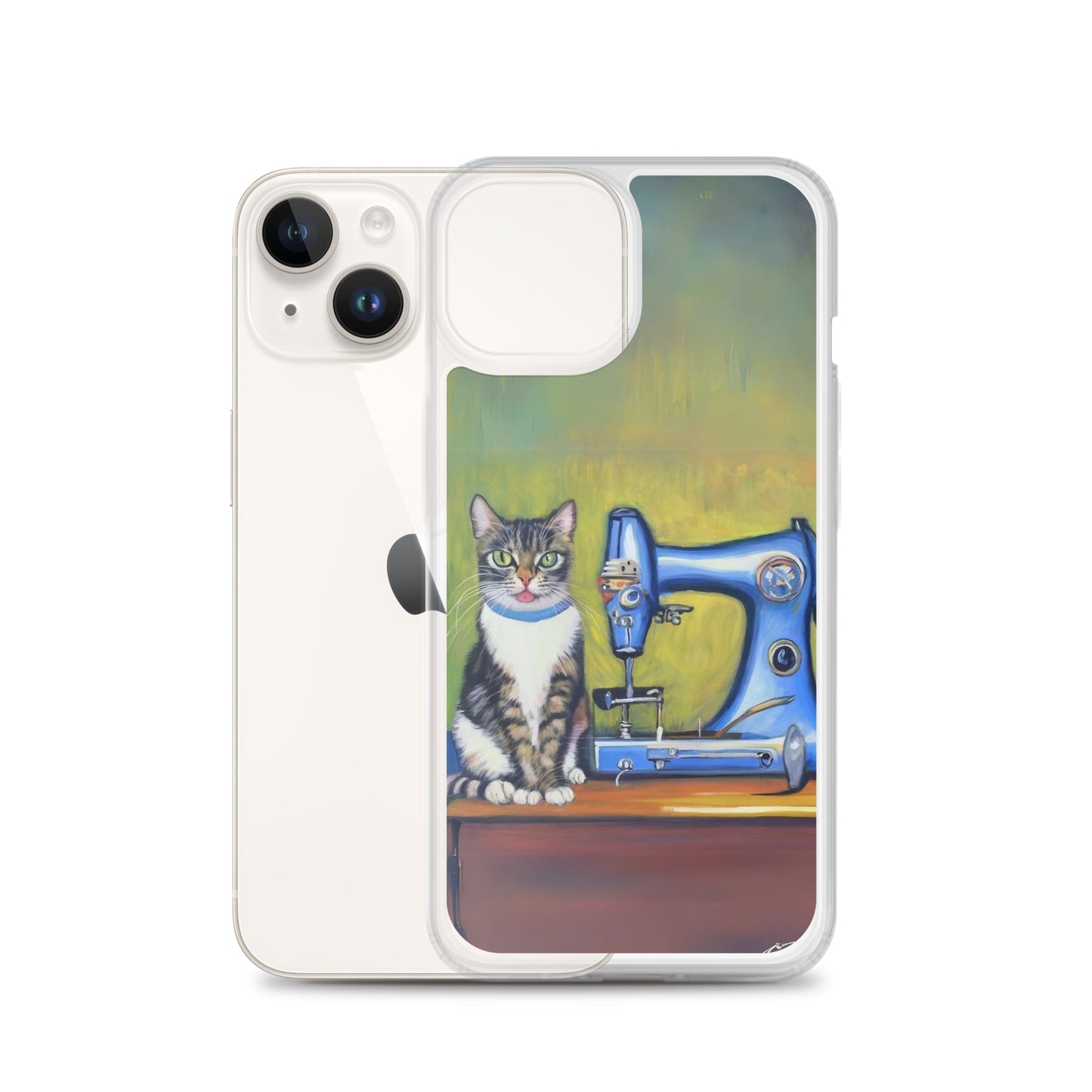 iPhone® "Sewing Cats" Clear Phone Case Design – The Perfect Gift for People who Love to Sew