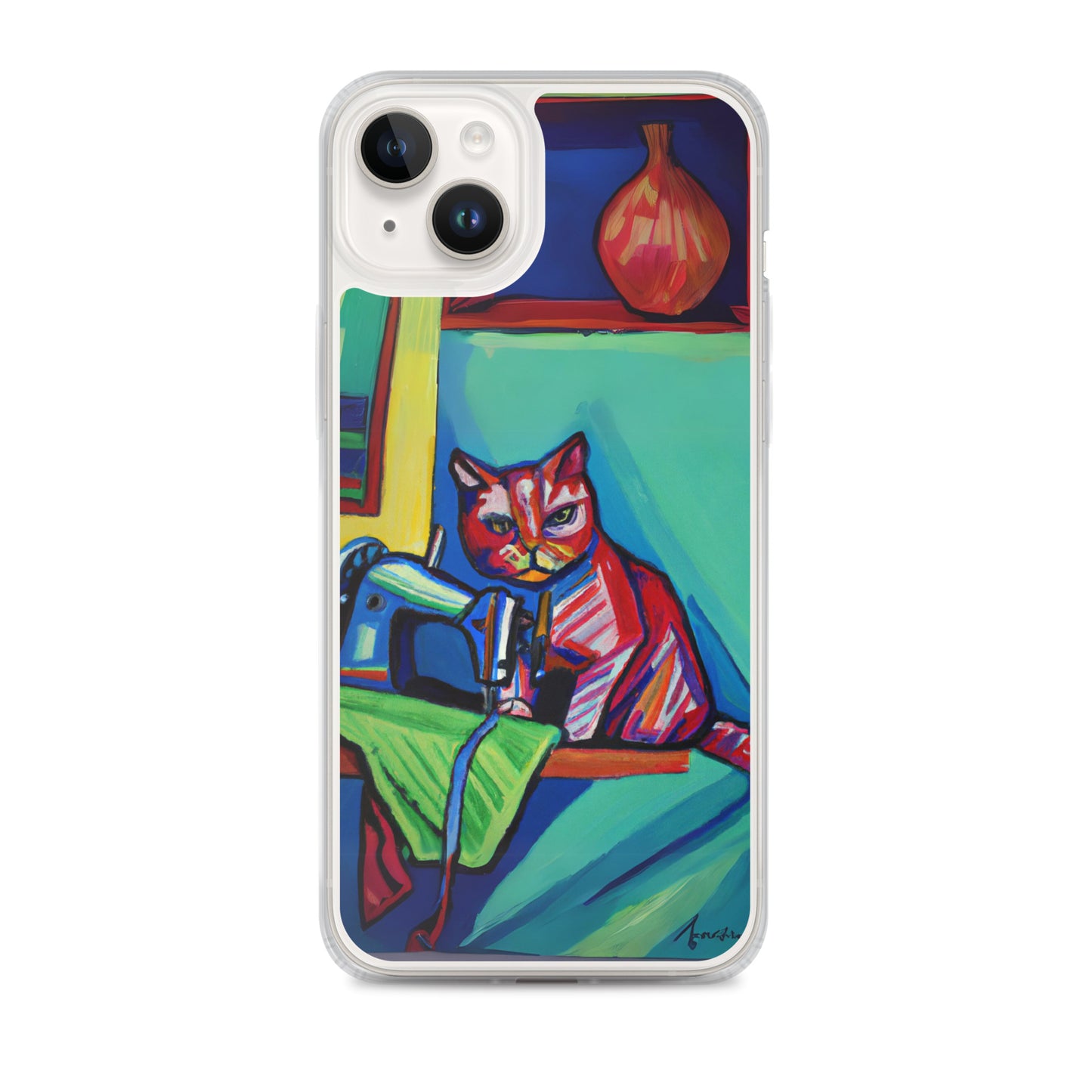 iPhone® "Sewing Cats" Clear Phone Case Design – The Perfect Gift for People who Love to Sew