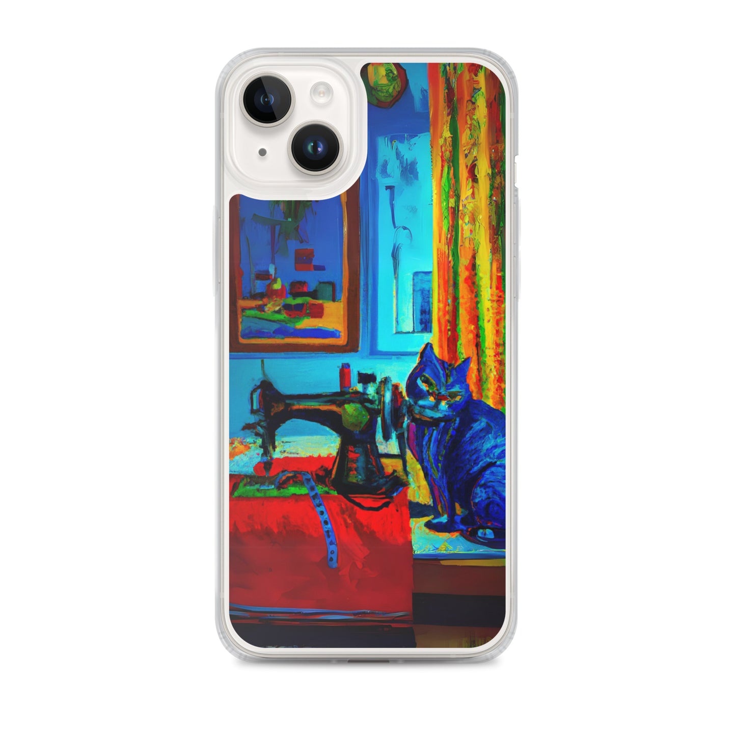 iPhone® "Sewing Cats" Clear Phone Case Design – The Perfect Gift for People who Love to Sew