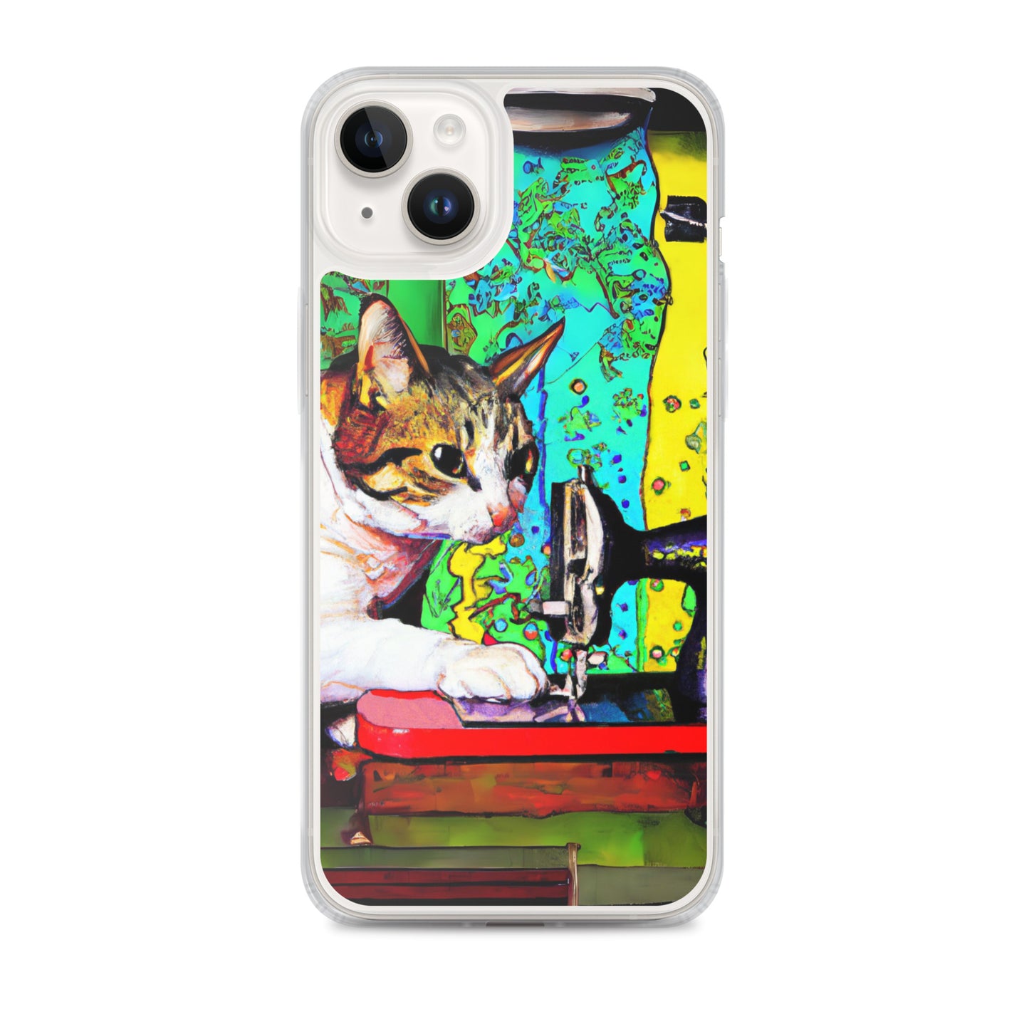 iPhone® "Sewing Cats" Clear Phone Case Design – The Perfect Gift for People who Love to Sew