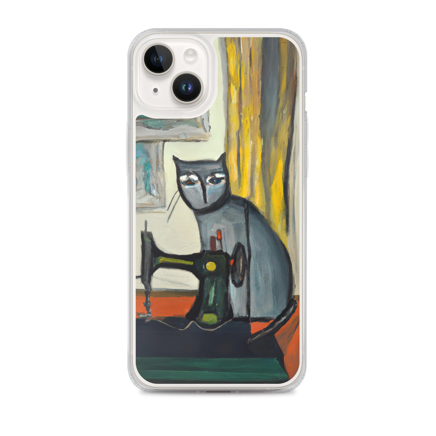 iPhone® "Sewing Cats" Clear Phone Case Design – The Perfect Gift for People who Love to Sew