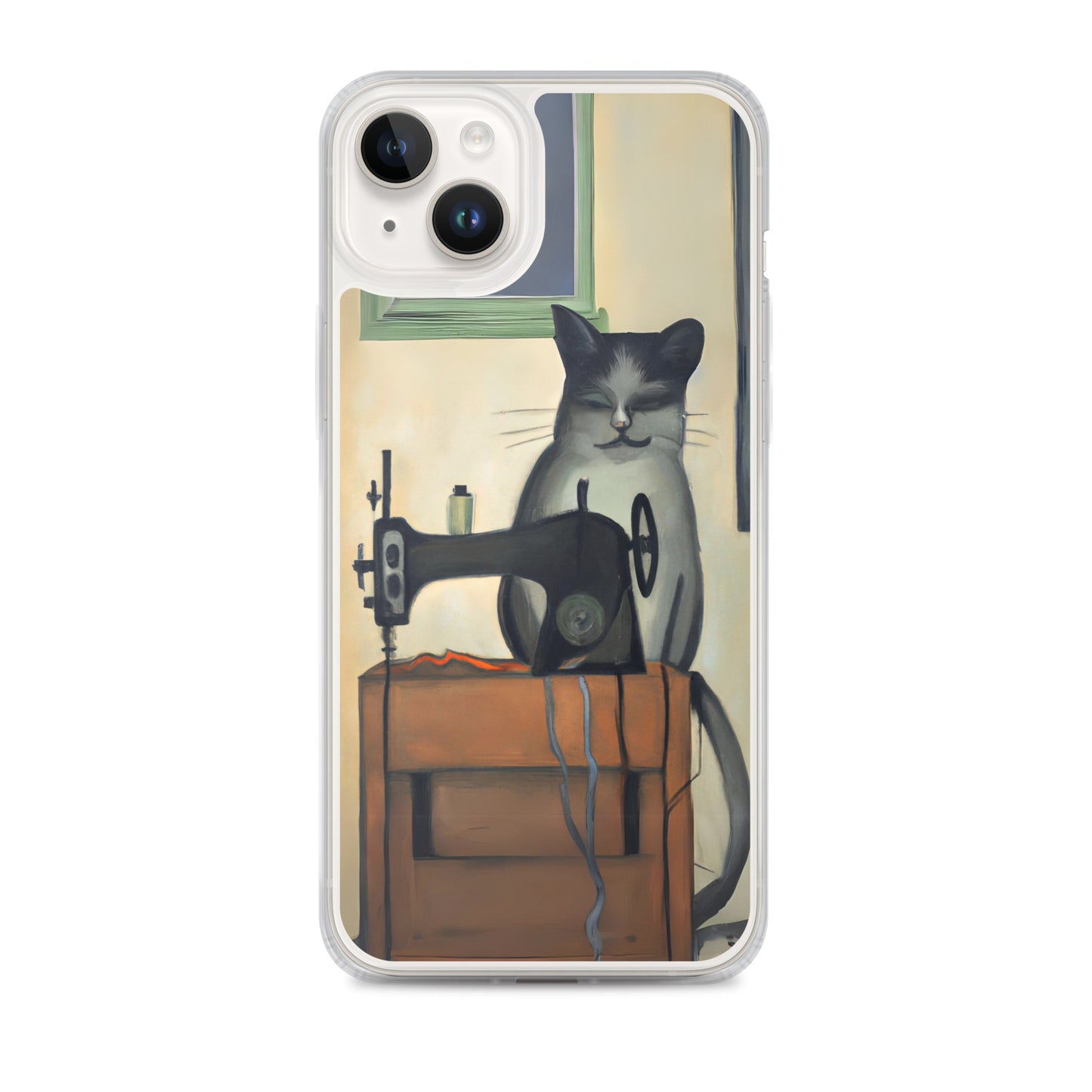 iPhone® "Sewing Cats" Clear Phone Case Design – The Perfect Gift for People who Love to Sew