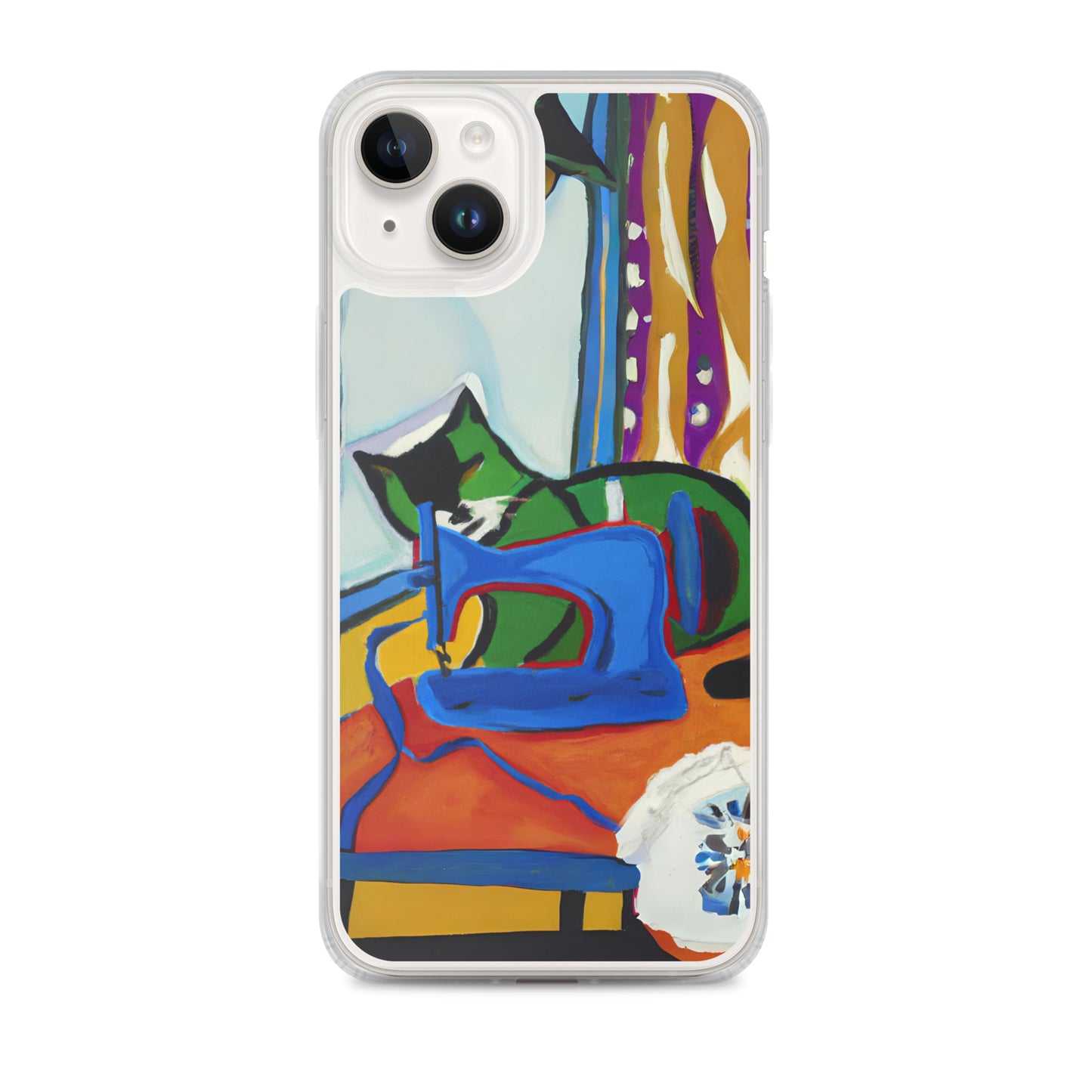 iPhone® "Sewing Cats" Clear Phone Case Design – The Perfect Gift for People who Love to Sew