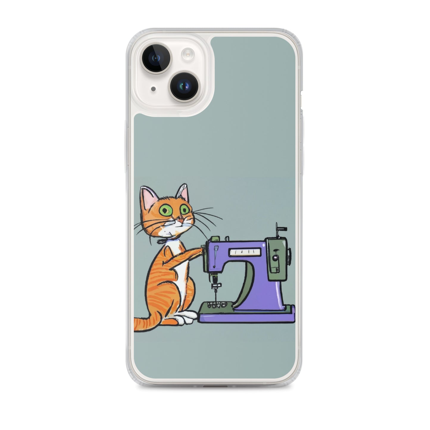 iPhone® "Sewing Cats" Clear Phone Case Design – The Perfect Gift for People who Love to Sew