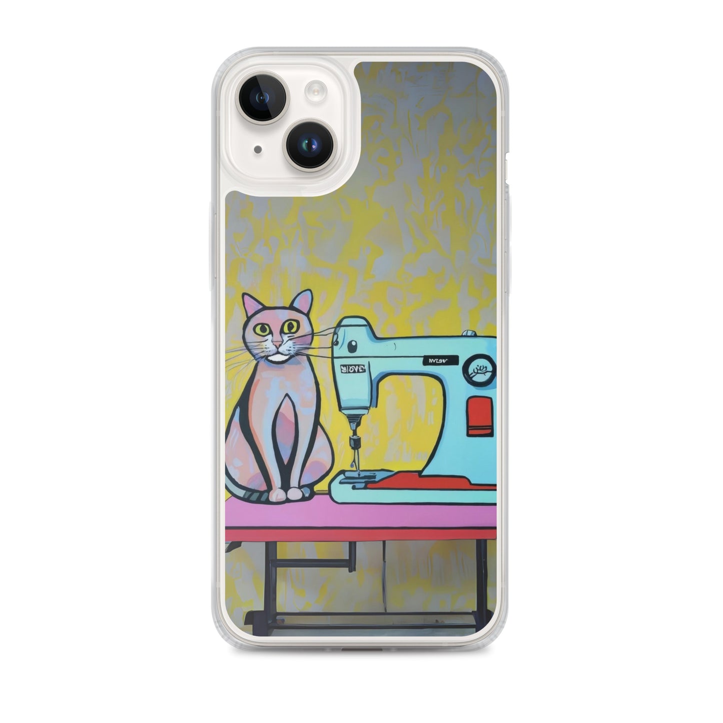 iPhone® "Sewing Cats" Clear Phone Case Design – The Perfect Gift for People who Love to Sew