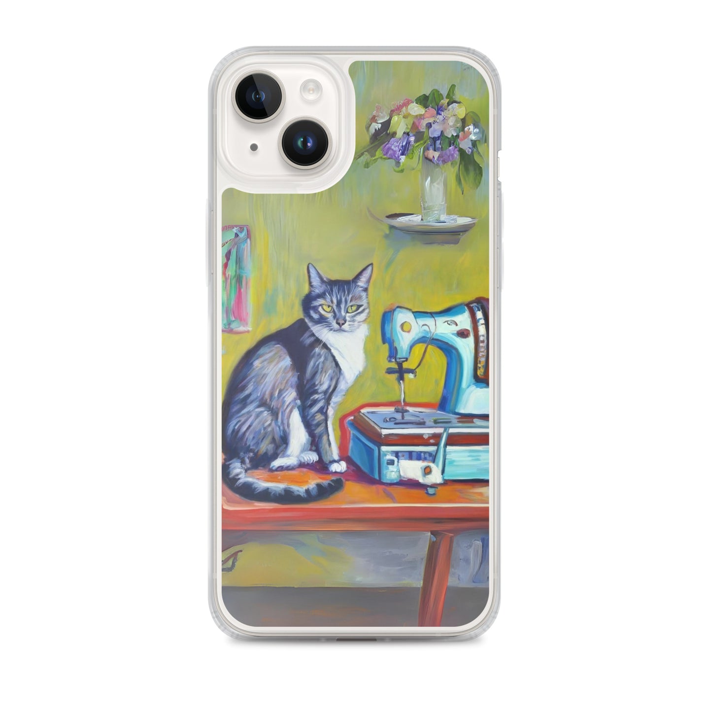 iPhone® "Sewing Cats" Clear Phone Case Design – The Perfect Gift for People who Love to Sew