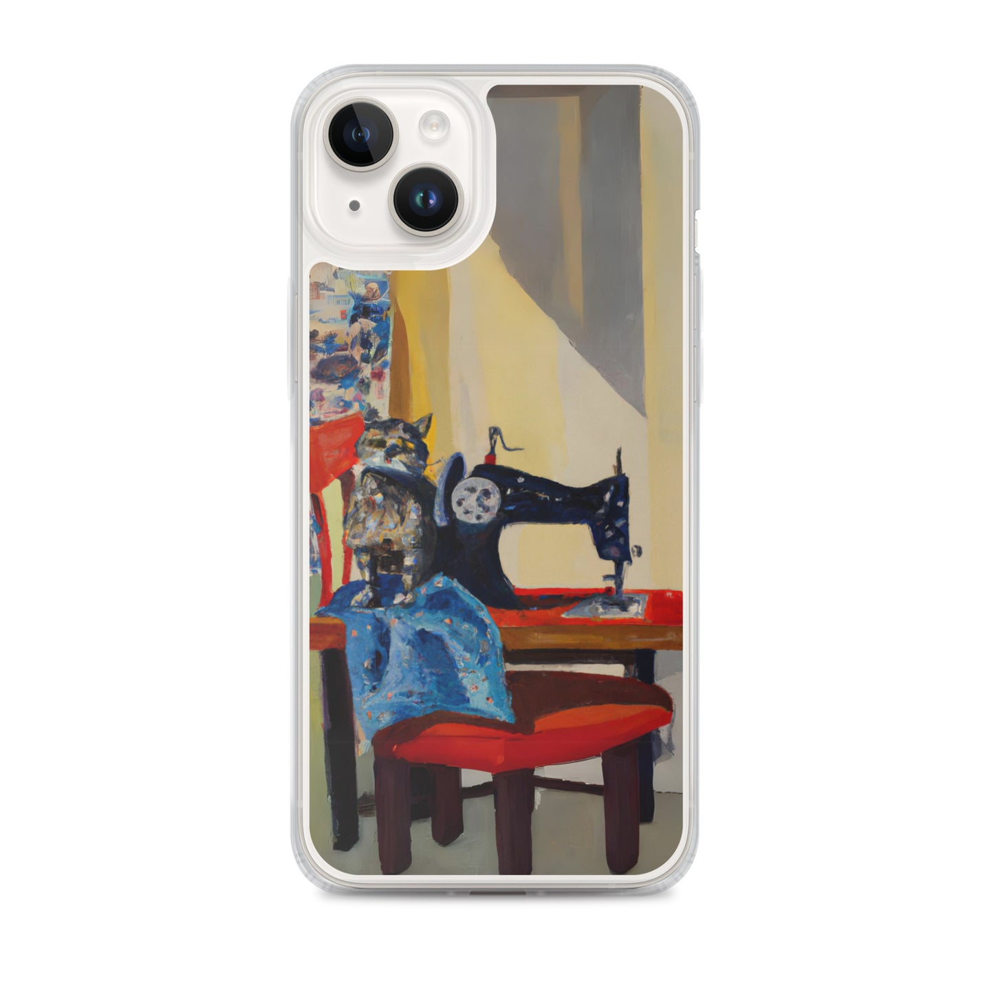 iPhone® "Sewing Cats" Clear Phone Case Design – The Perfect Gift for People who Love to Sew