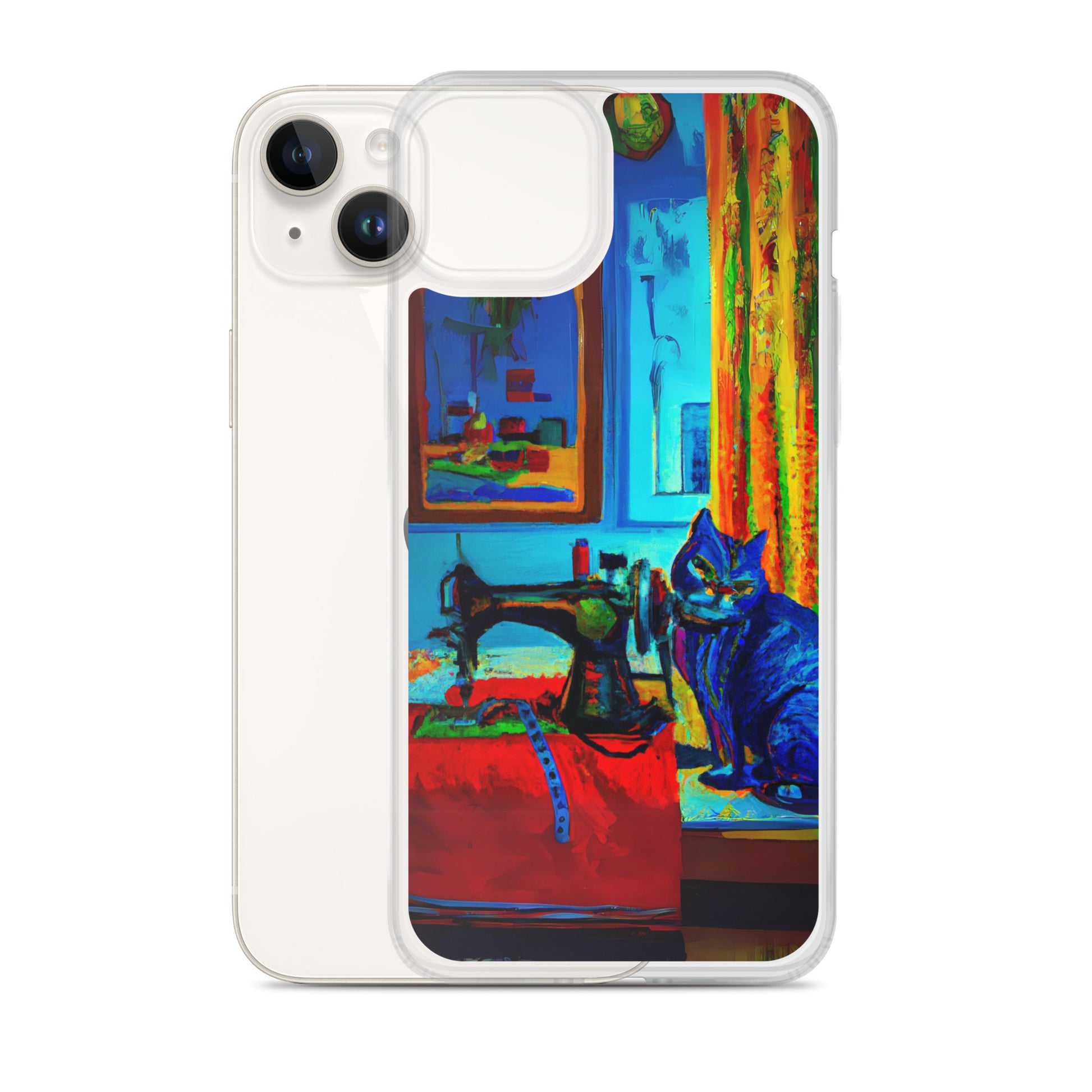 iPhone® "Sewing Cats" Clear Phone Case Design – The Perfect Gift for People who Love to Sew