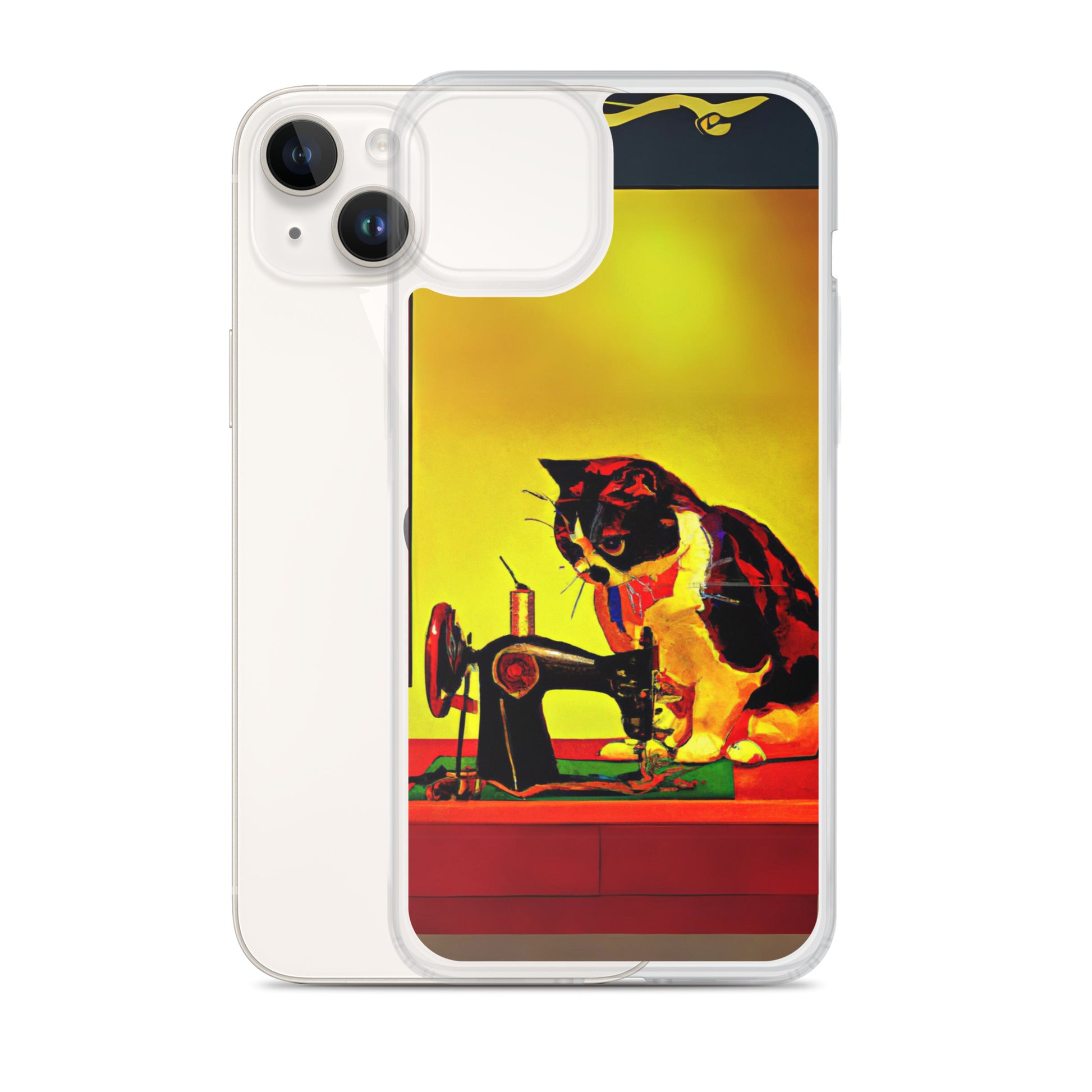 iPhone® "Sewing Cats" Clear Phone Case Design – The Perfect Gift for People who Love to Sew