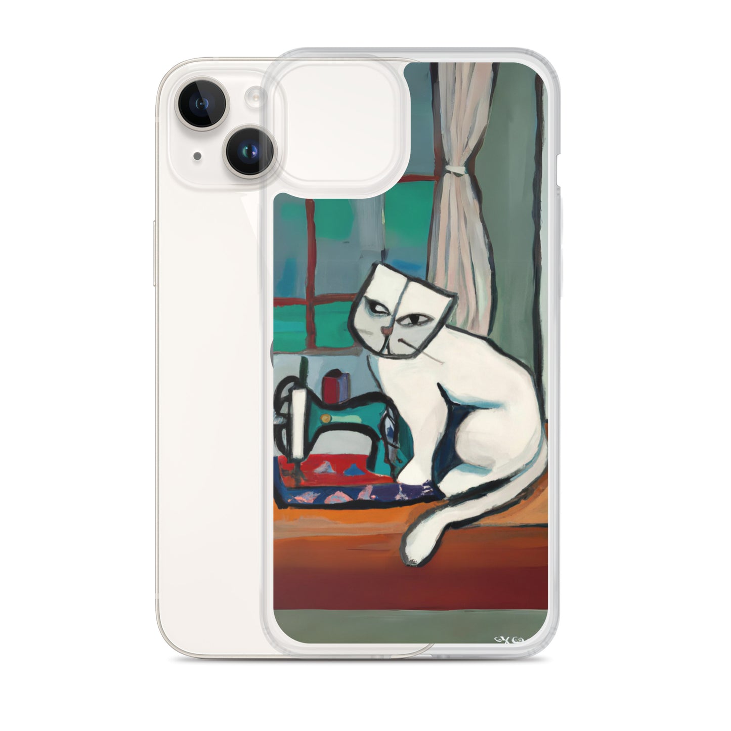 iPhone® "Sewing Cats" Clear Phone Case Design – The Perfect Gift for People who Love to Sew