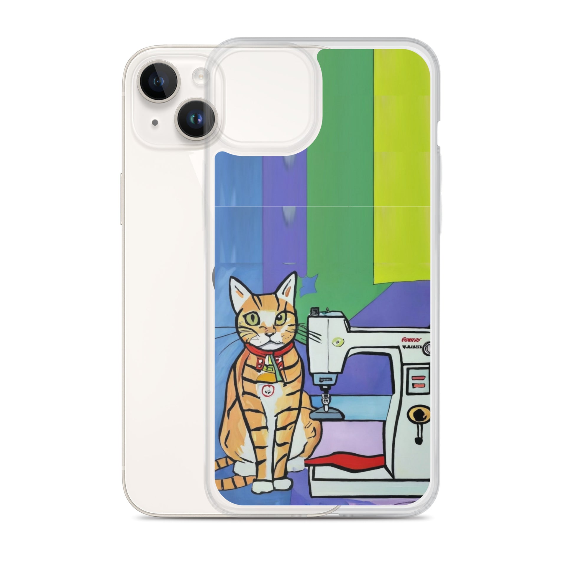 iPhone® "Sewing Cats" Clear Phone Case Design – The Perfect Gift for People who Love to Sew