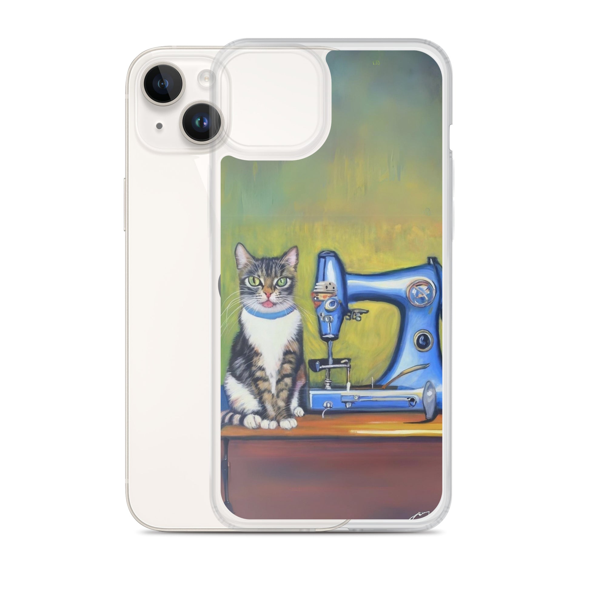 iPhone® "Sewing Cats" Clear Phone Case Design – The Perfect Gift for People who Love to Sew