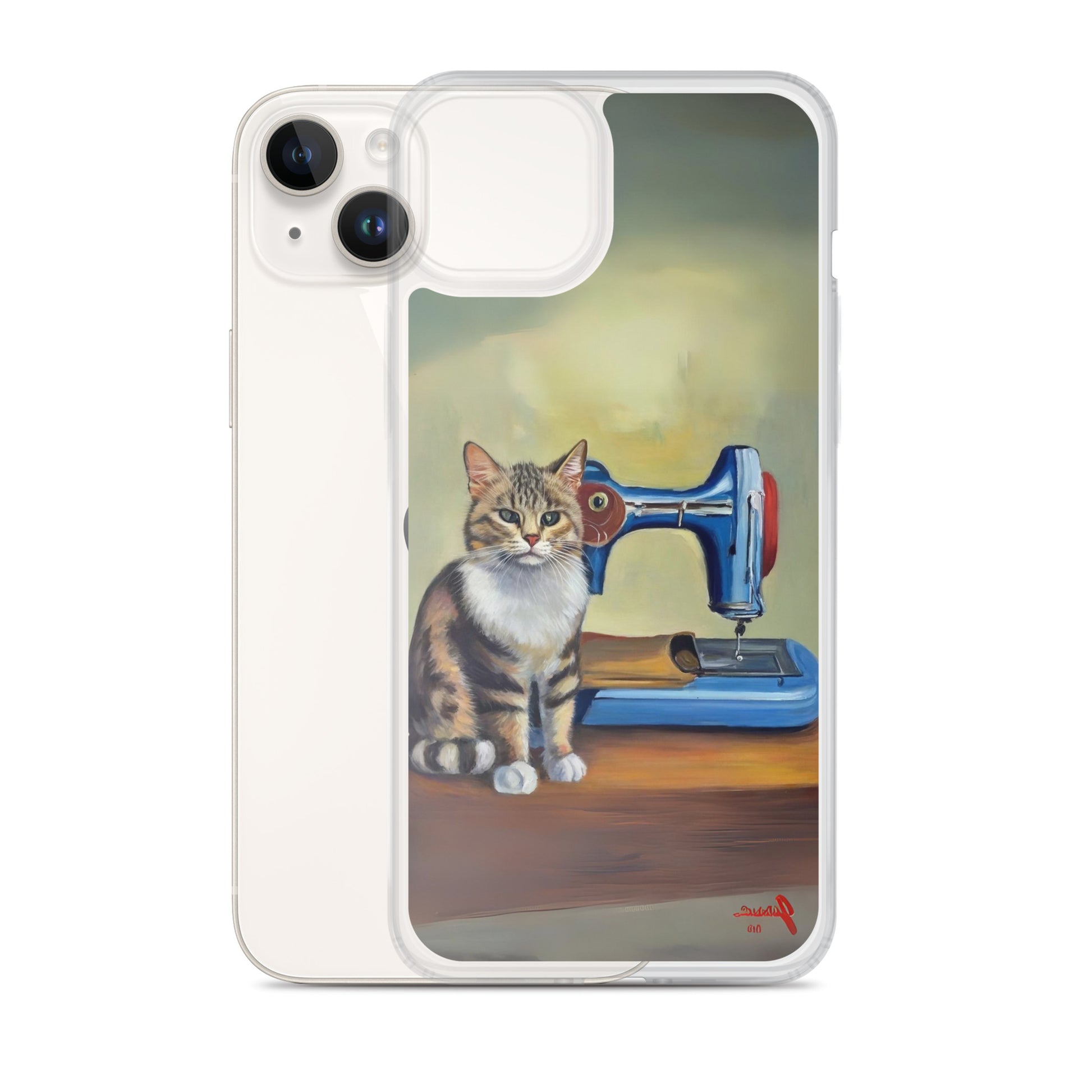 iPhone® "Sewing Cats" Clear Phone Case Design – The Perfect Gift for People who Love to Sew