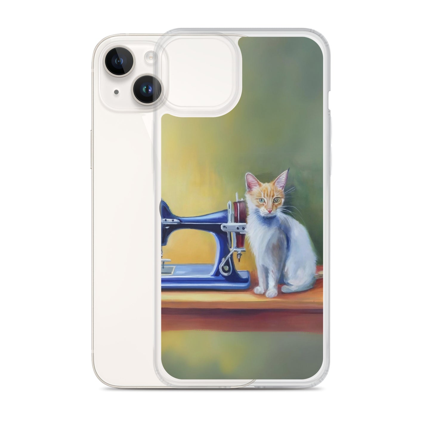 iPhone® "Sewing Cats" Clear Phone Case Design – The Perfect Gift for People who Love to Sew