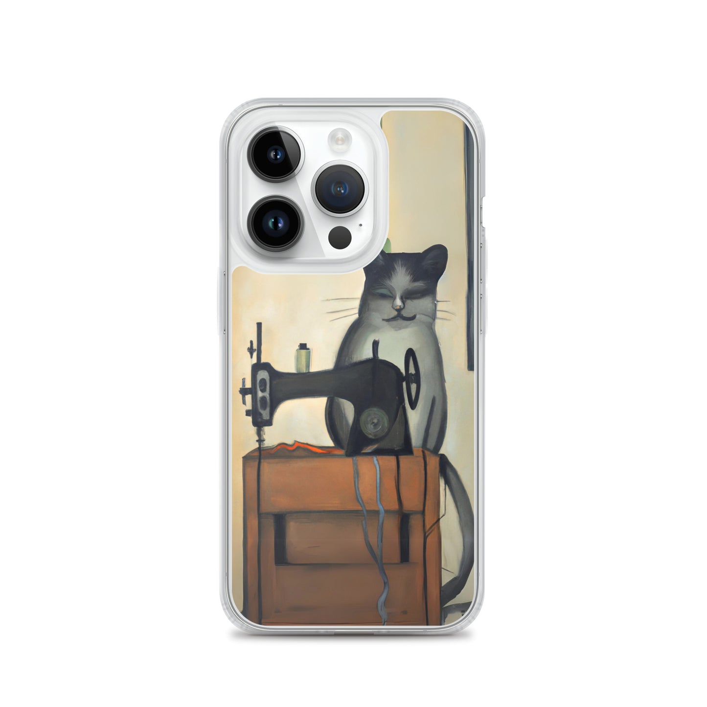 iPhone® "Sewing Cats" Clear Phone Case Design – The Perfect Gift for People who Love to Sew