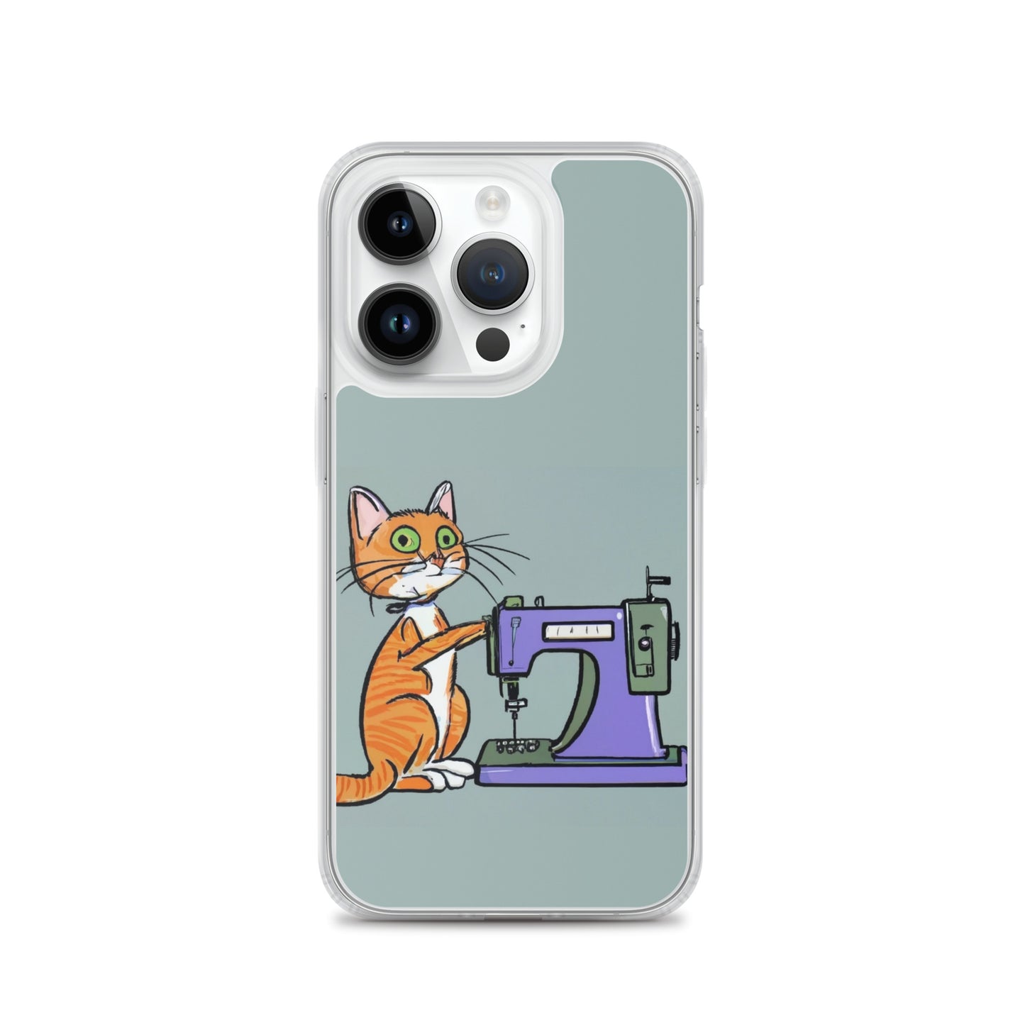 iPhone® "Sewing Cats" Clear Phone Case Design – The Perfect Gift for People who Love to Sew