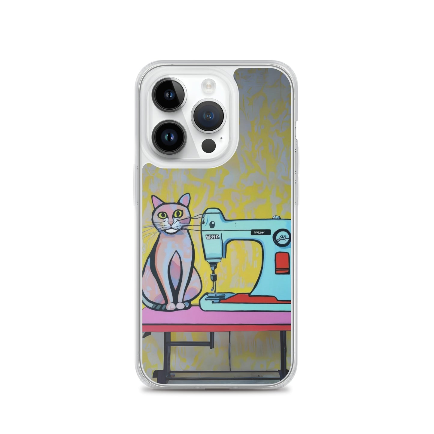 iPhone® "Sewing Cats" Clear Phone Case Design – The Perfect Gift for People who Love to Sew