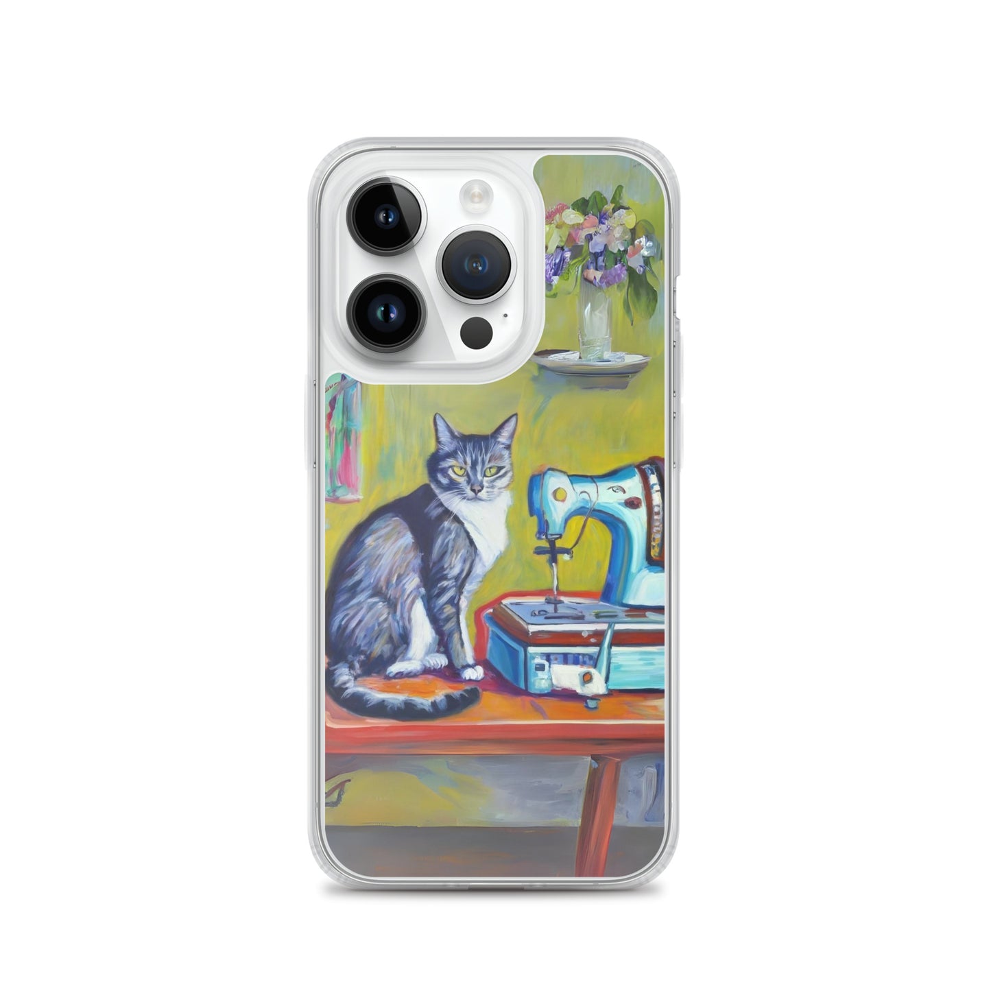 iPhone® "Sewing Cats" Clear Phone Case Design – The Perfect Gift for People who Love to Sew