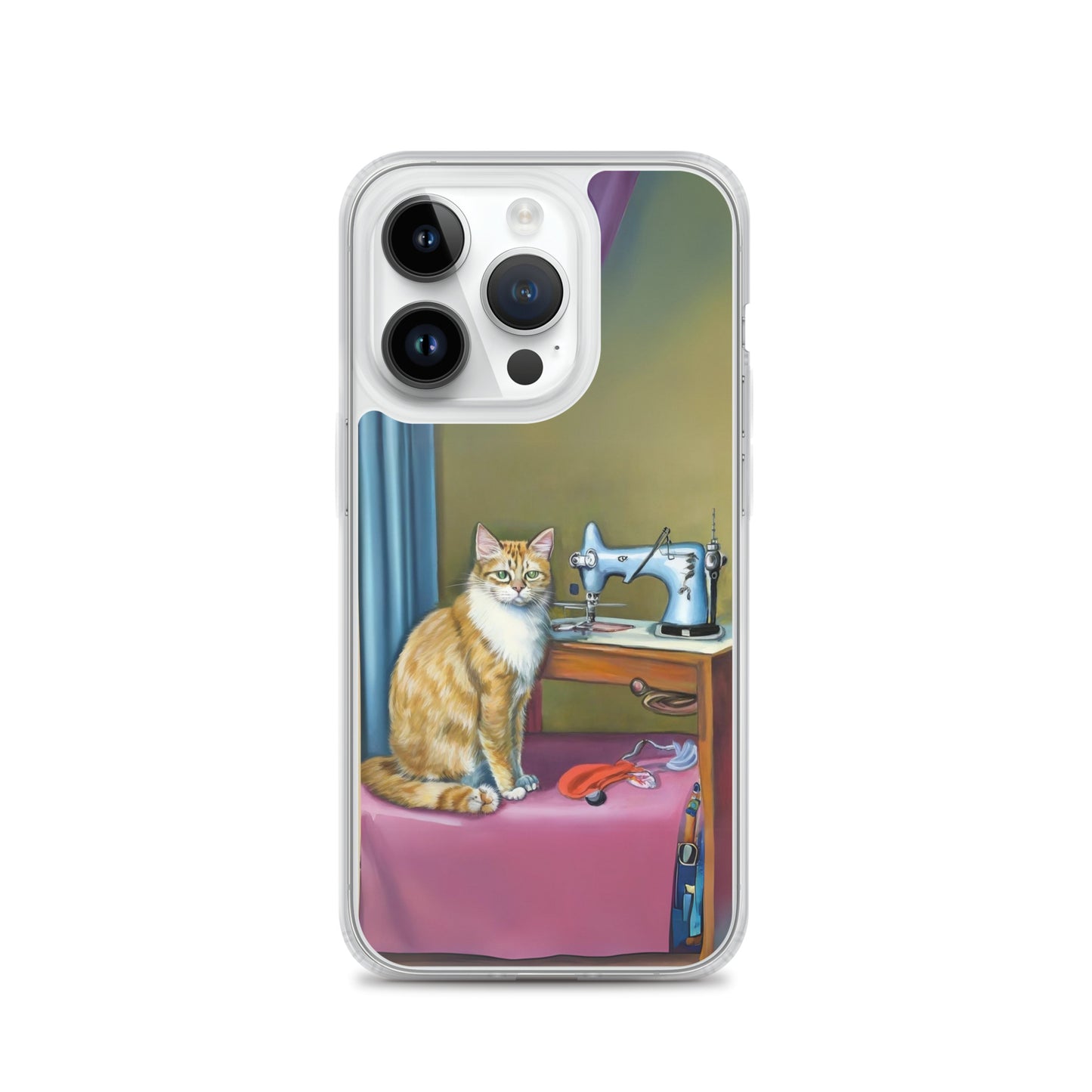 iPhone® "Sewing Cats" Clear Phone Case Design – The Perfect Gift for People who Love to Sew