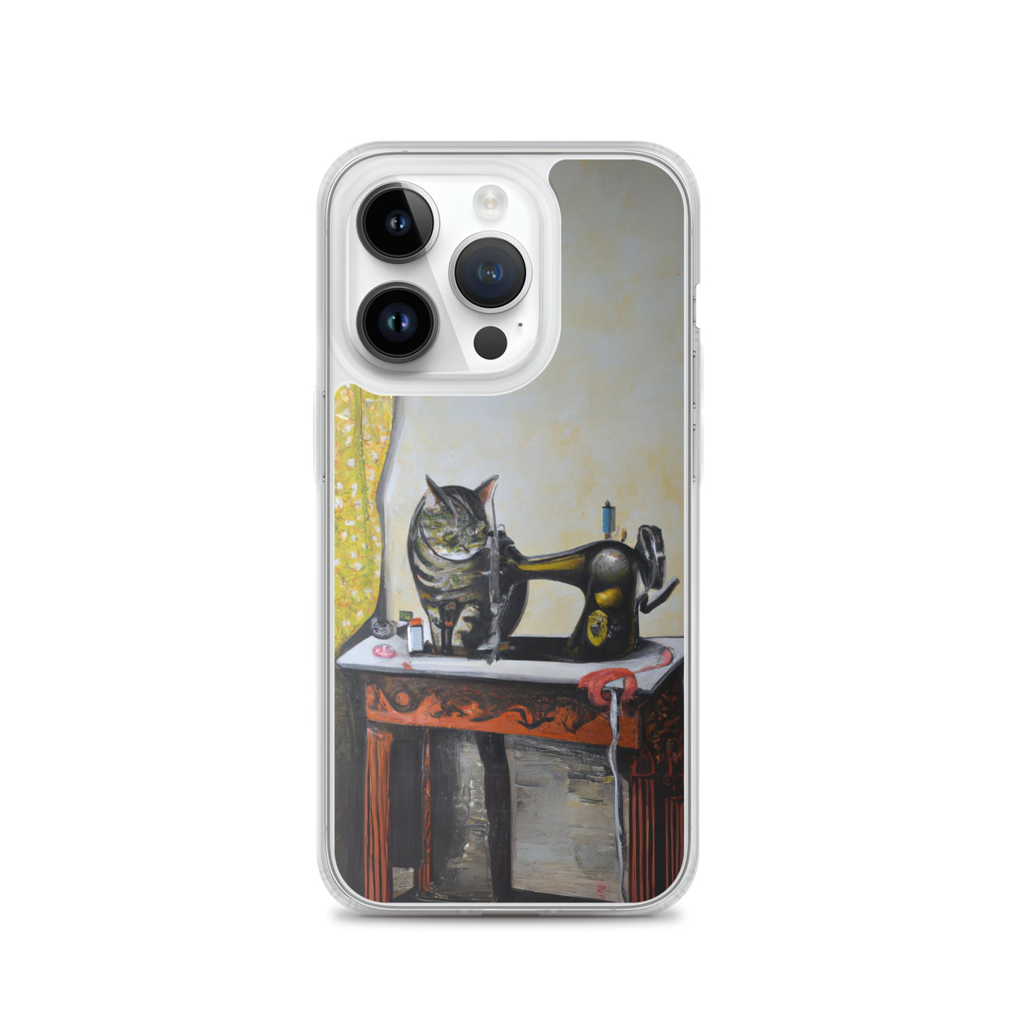 iPhone® Sewing Cats Clear Phone Case 1