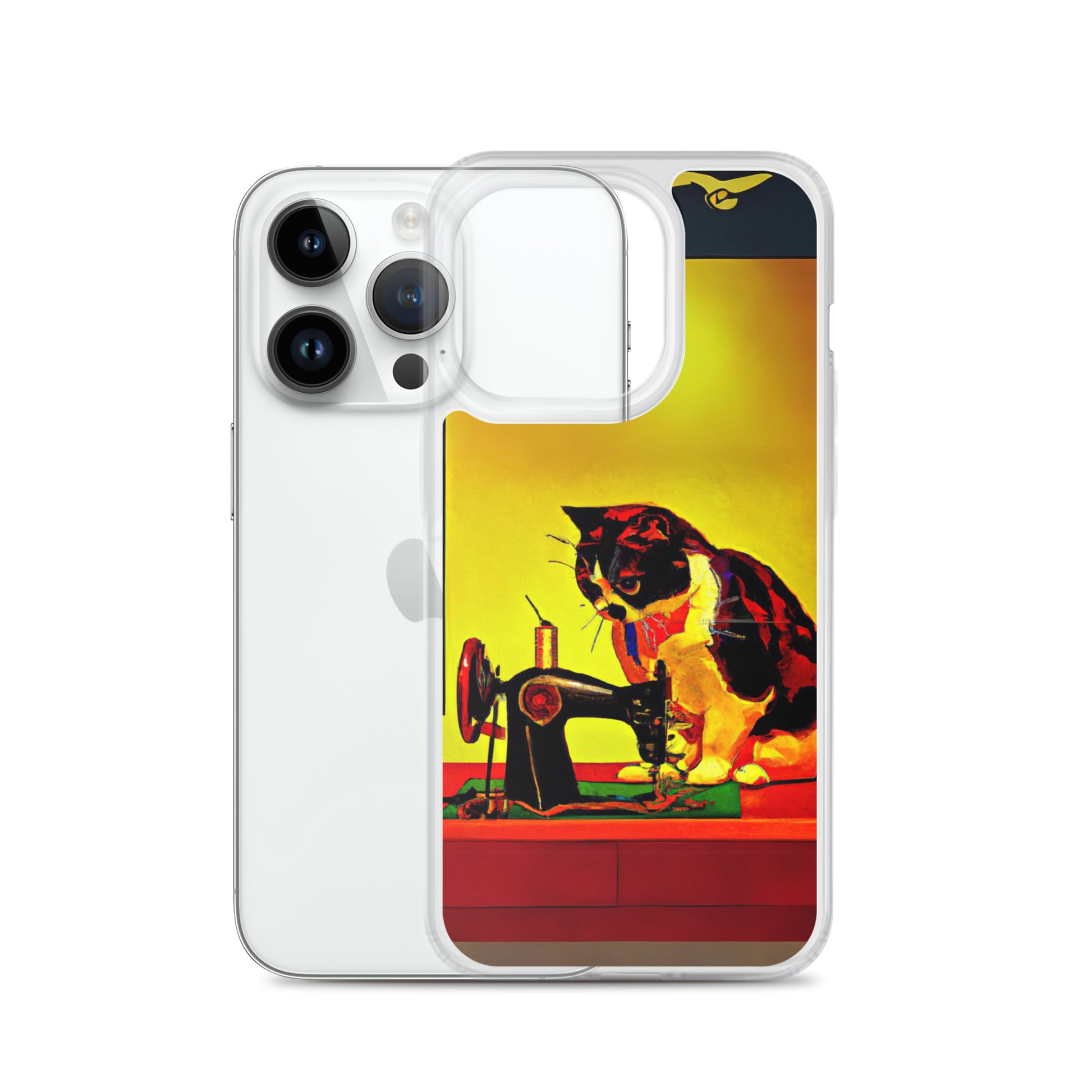 iPhone® "Sewing Cats" Clear Phone Case Design – The Perfect Gift for People who Love to Sew