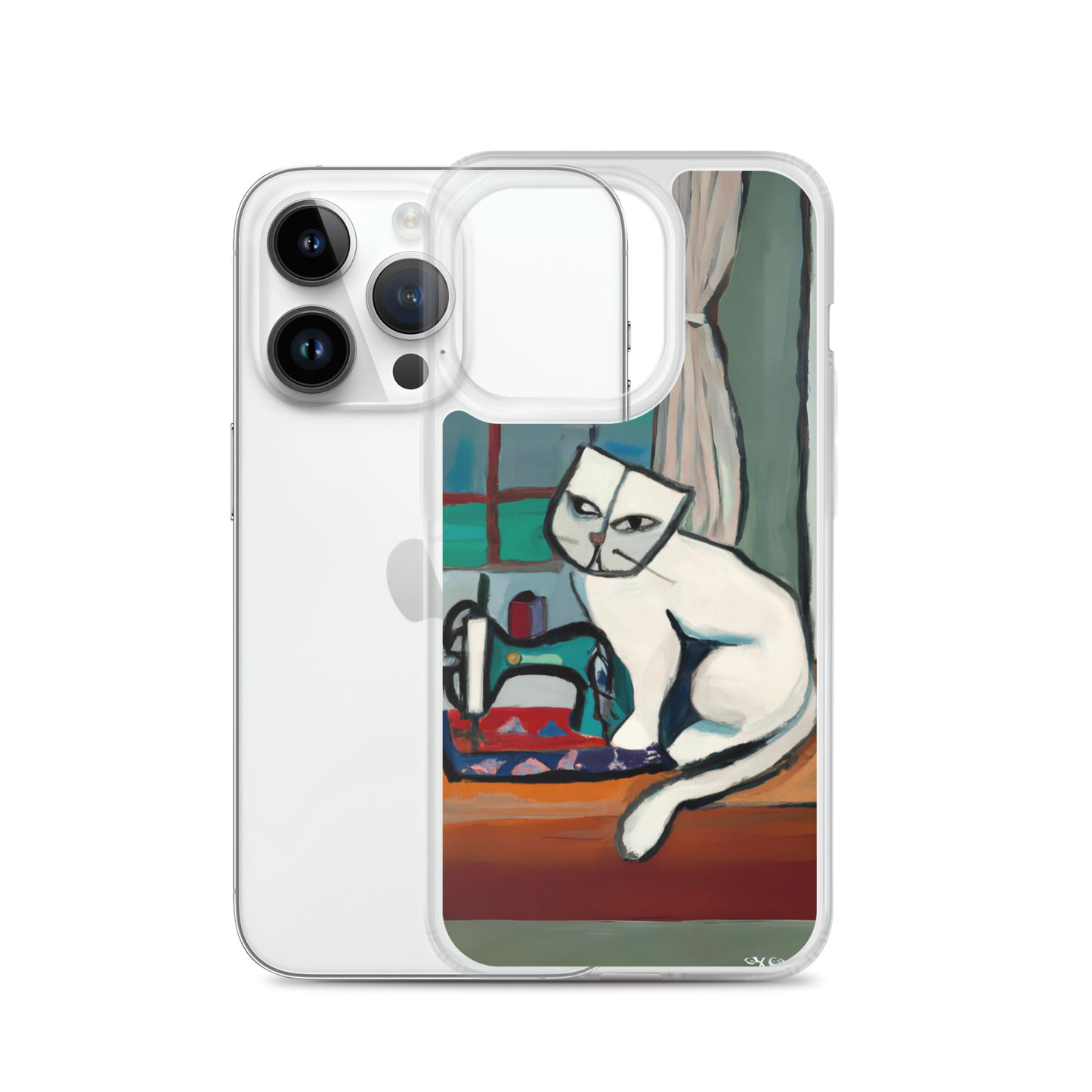 iPhone® "Sewing Cats" Clear Phone Case Design – The Perfect Gift for People who Love to Sew