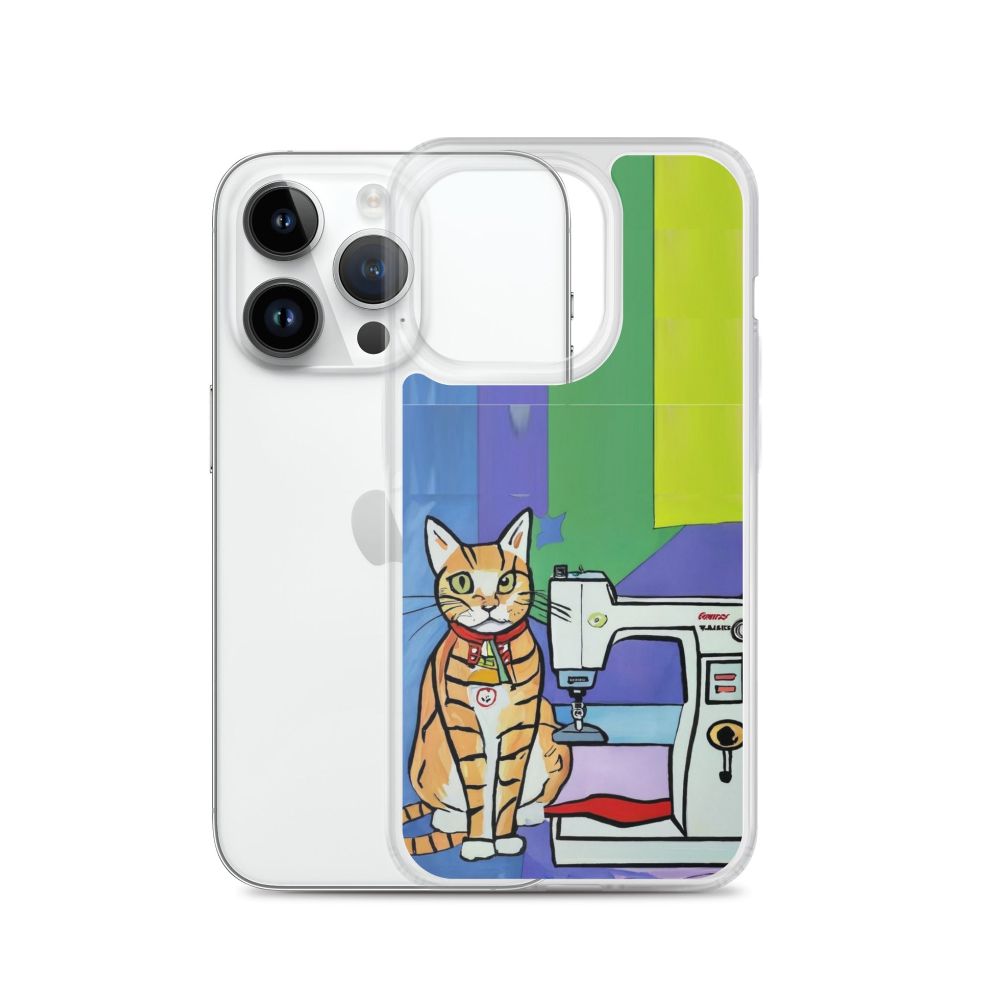 iPhone® "Sewing Cats" Clear Phone Case Design – The Perfect Gift for People who Love to Sew