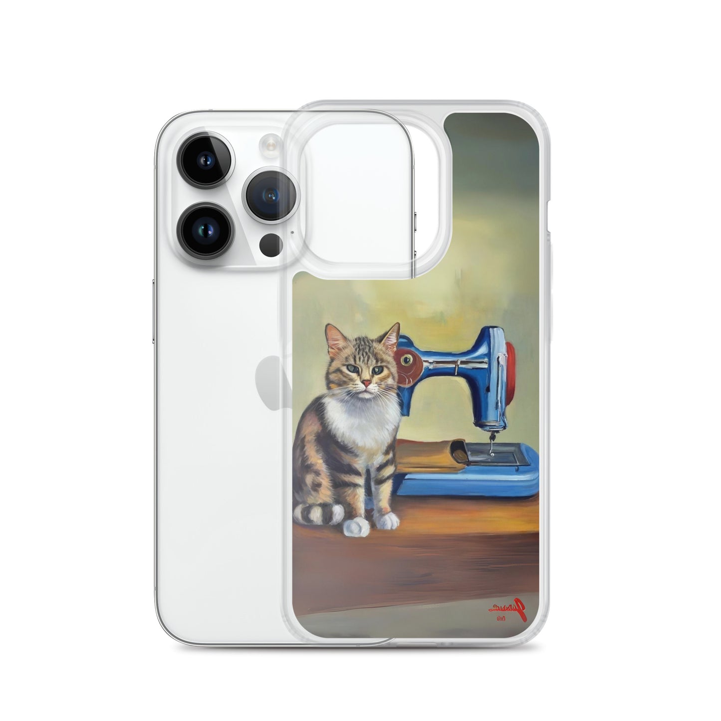 iPhone® "Sewing Cats" Clear Phone Case Design – The Perfect Gift for People who Love to Sew