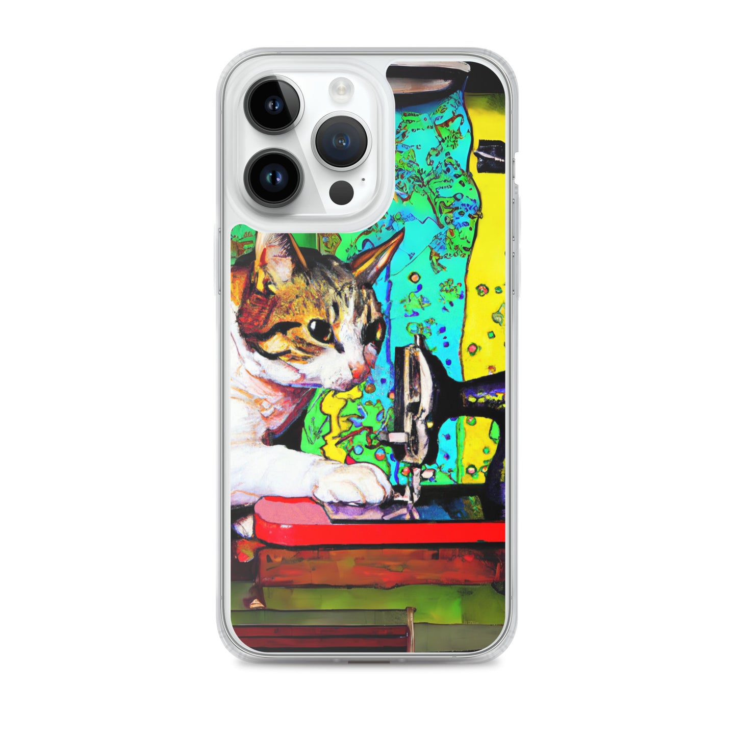 iPhone® "Sewing Cats" Clear Phone Case Design – The Perfect Gift for People who Love to Sew