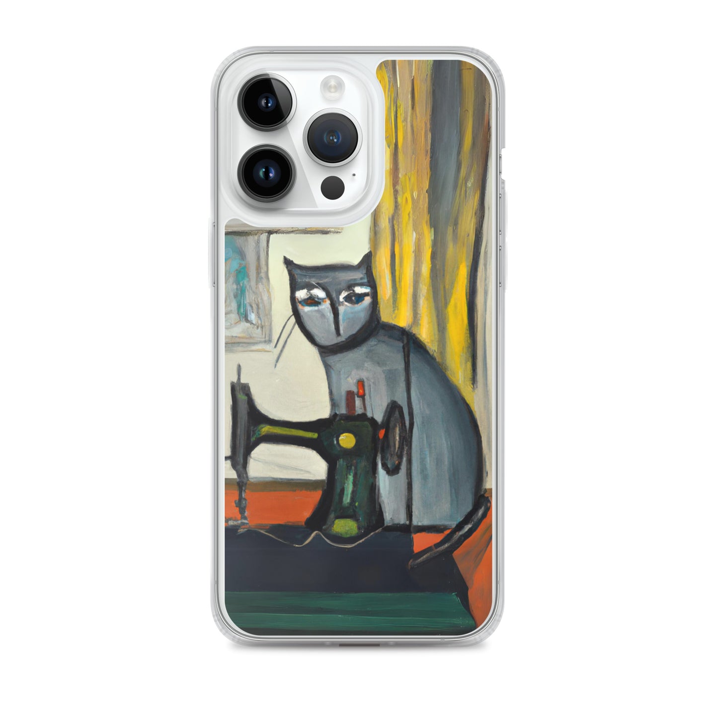 iPhone® "Sewing Cats" Clear Phone Case Design – The Perfect Gift for People who Love to Sew