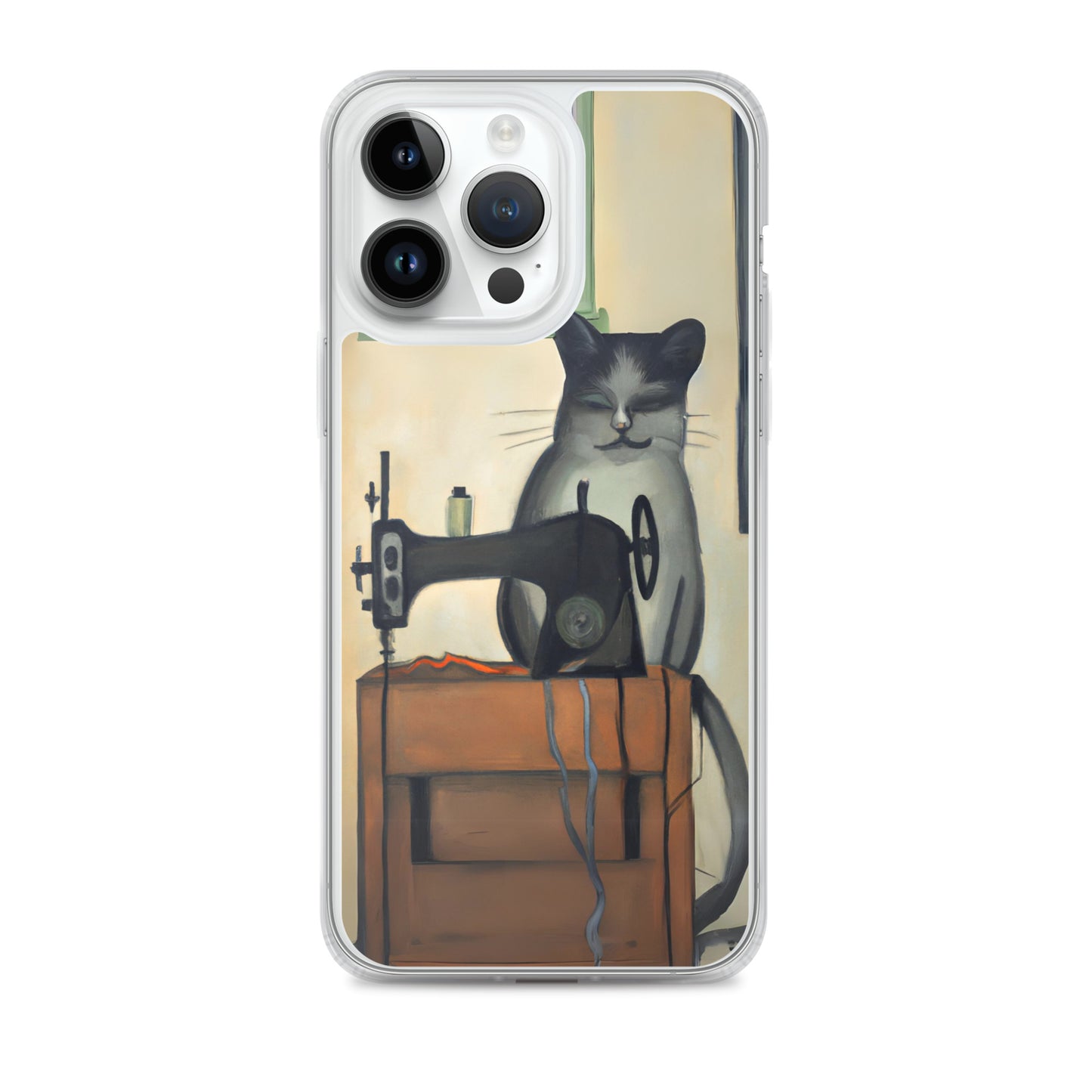 iPhone® "Sewing Cats" Clear Phone Case Design – The Perfect Gift for People who Love to Sew