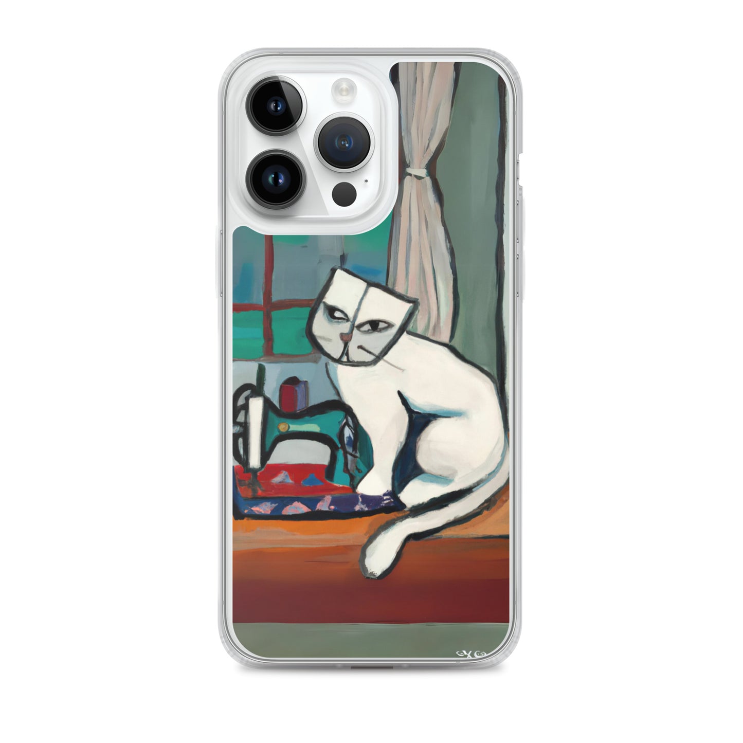 iPhone® "Sewing Cats" Clear Phone Case Design – The Perfect Gift for People who Love to Sew