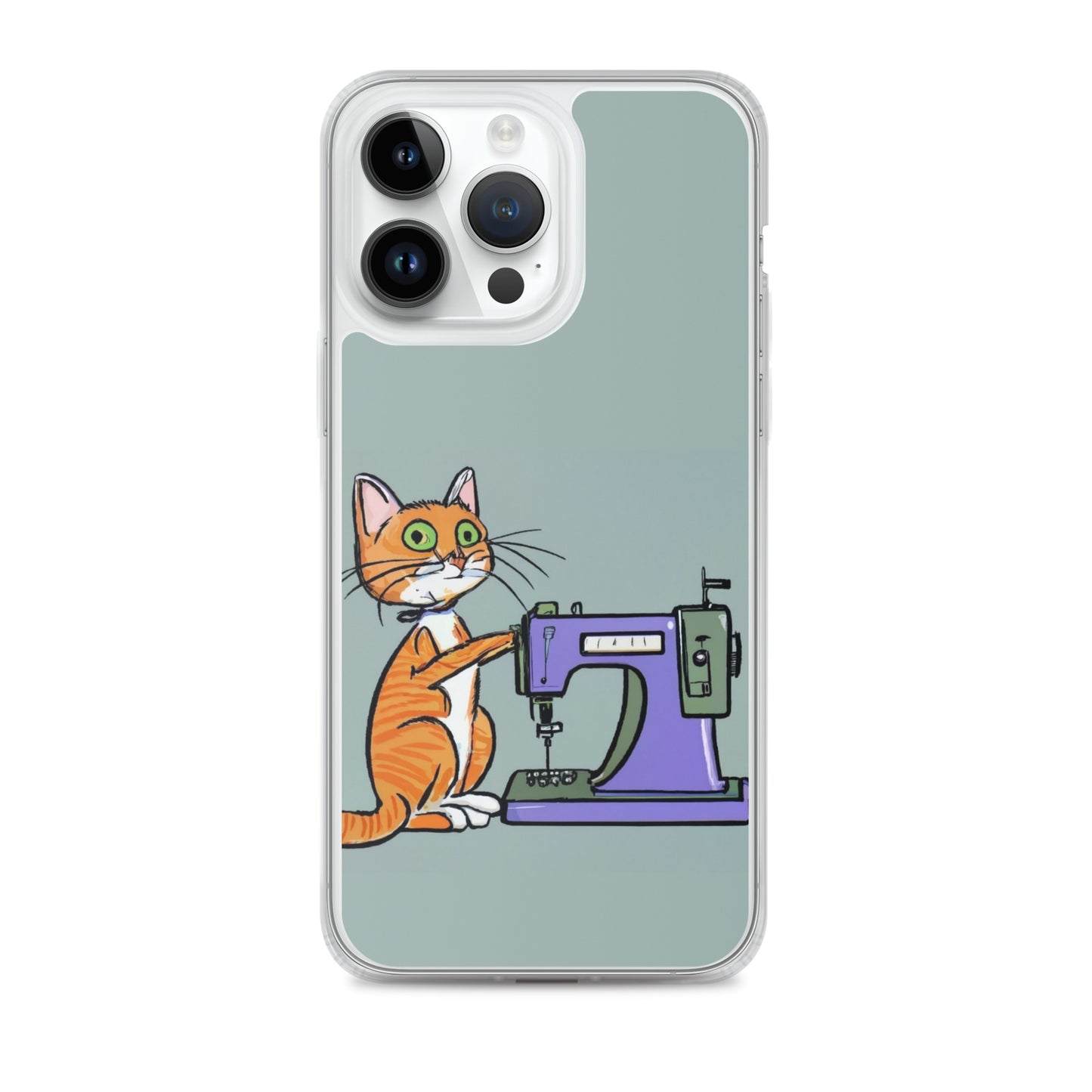 iPhone® "Sewing Cats" Clear Phone Case Design – The Perfect Gift for People who Love to Sew