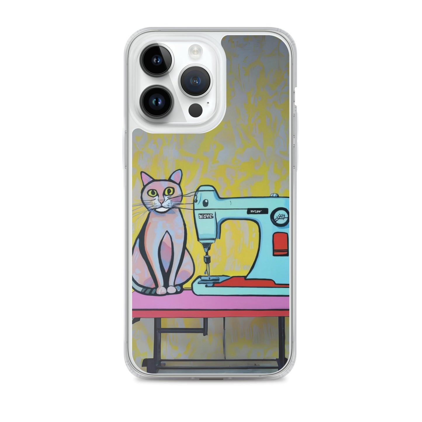 iPhone® "Sewing Cats" Clear Phone Case Design – The Perfect Gift for People who Love to Sew