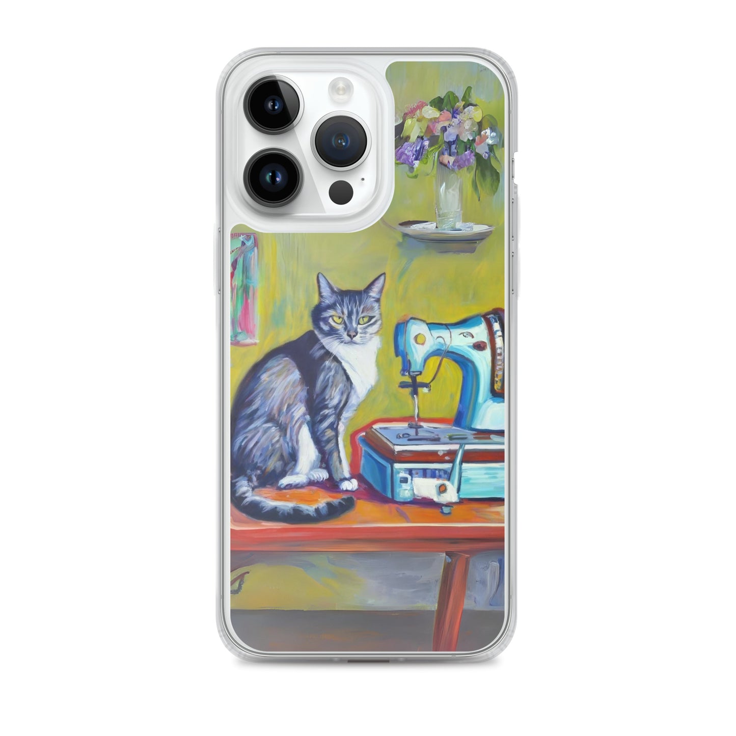 iPhone® "Sewing Cats" Clear Phone Case Design – The Perfect Gift for People who Love to Sew