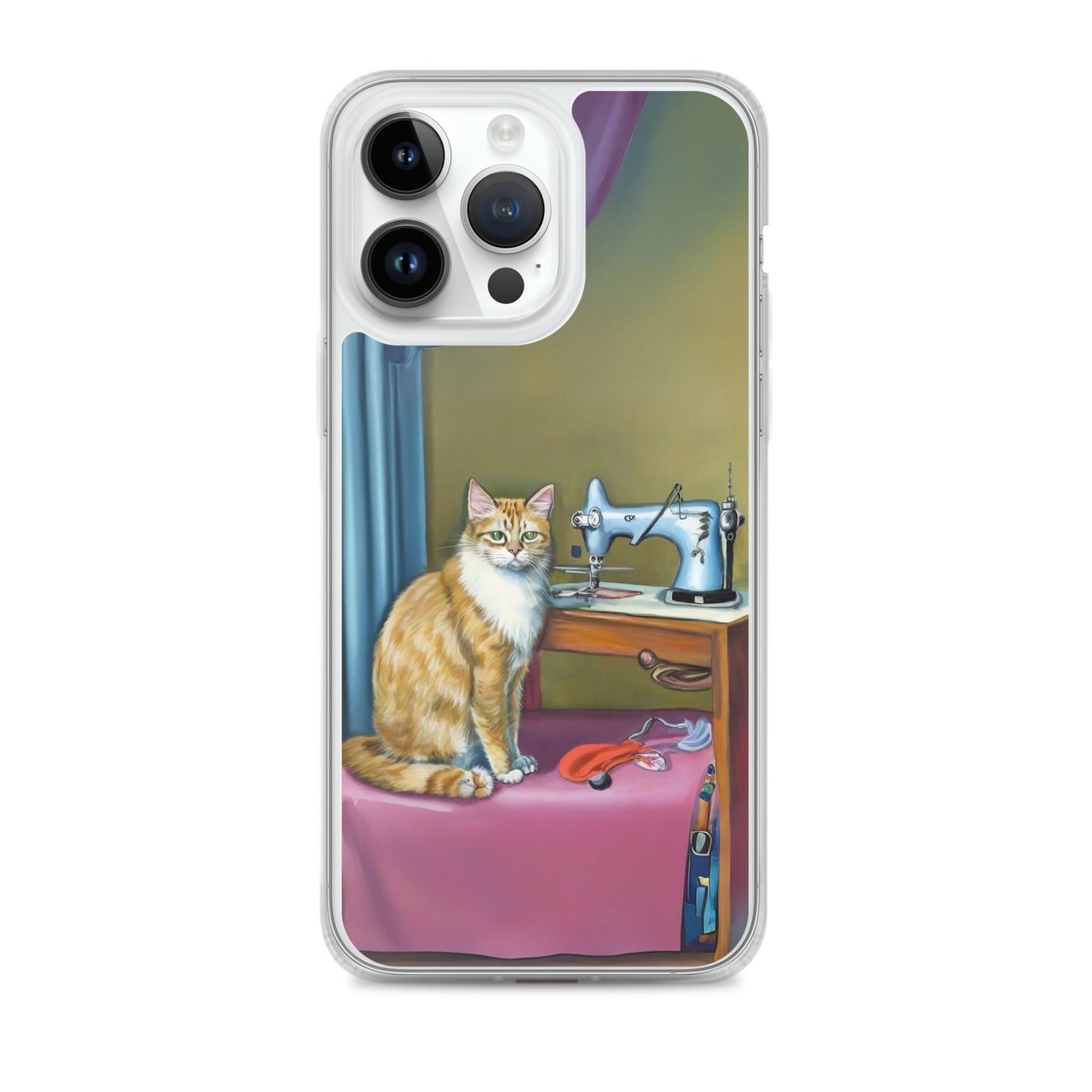 iPhone® "Sewing Cats" Clear Phone Case Design – The Perfect Gift for People who Love to Sew