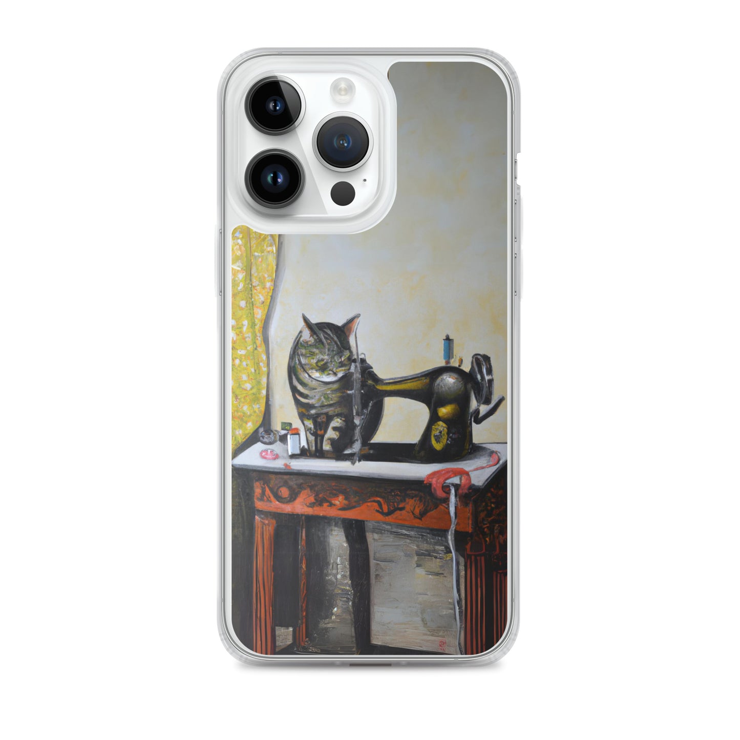 iPhone® Sewing Cats Clear Phone Case 1