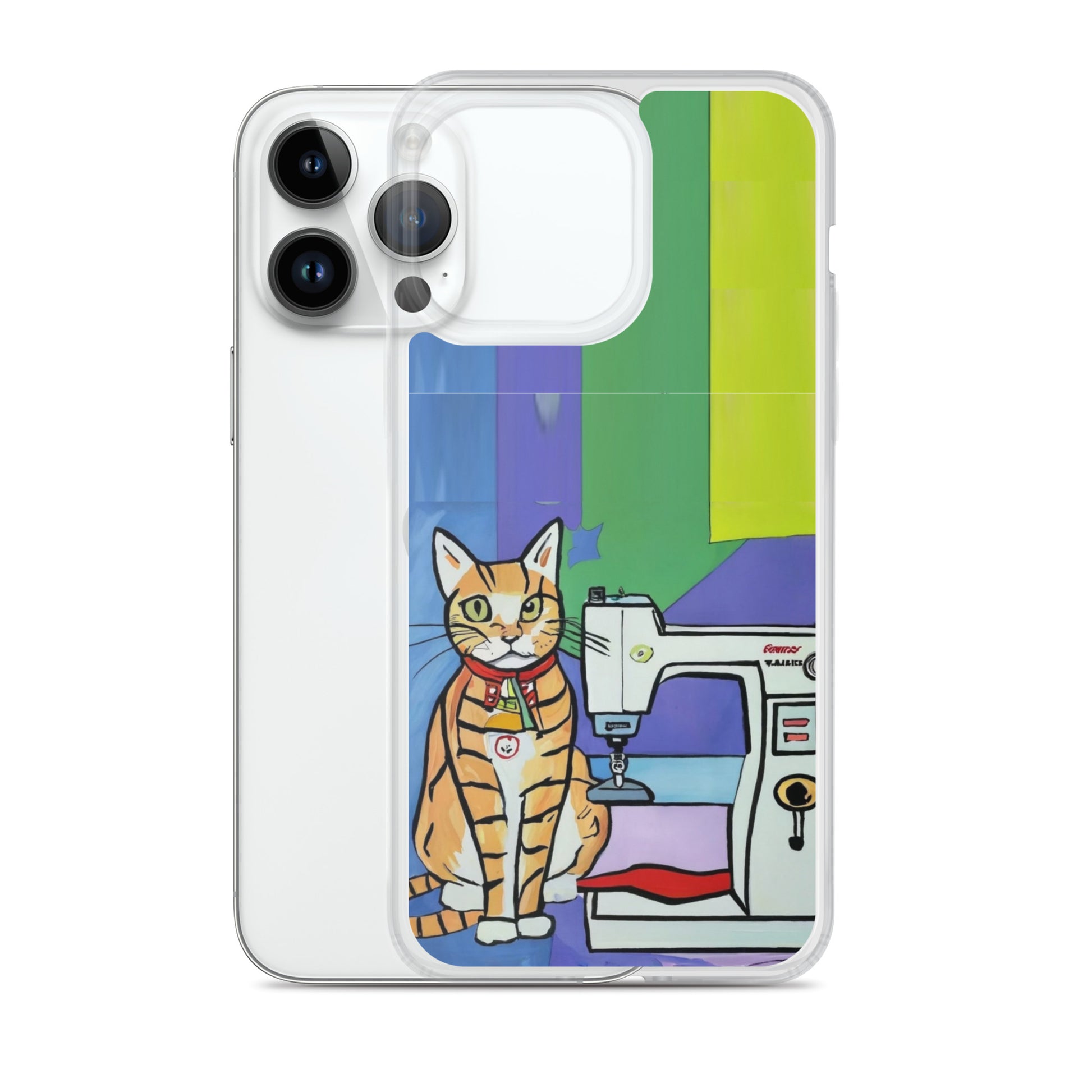 iPhone® "Sewing Cats" Clear Phone Case Design – The Perfect Gift for People who Love to Sew