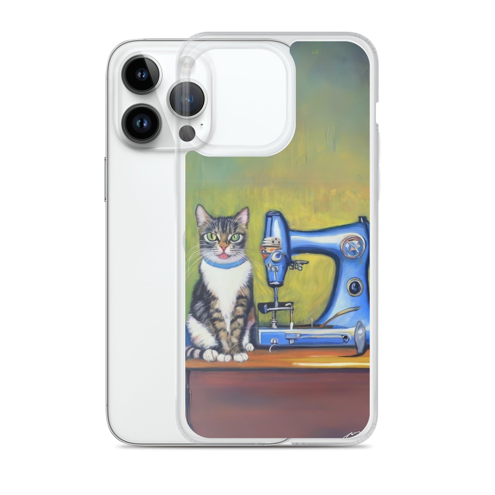 iPhone® "Sewing Cats" Clear Phone Case Design – The Perfect Gift for People who Love to Sew