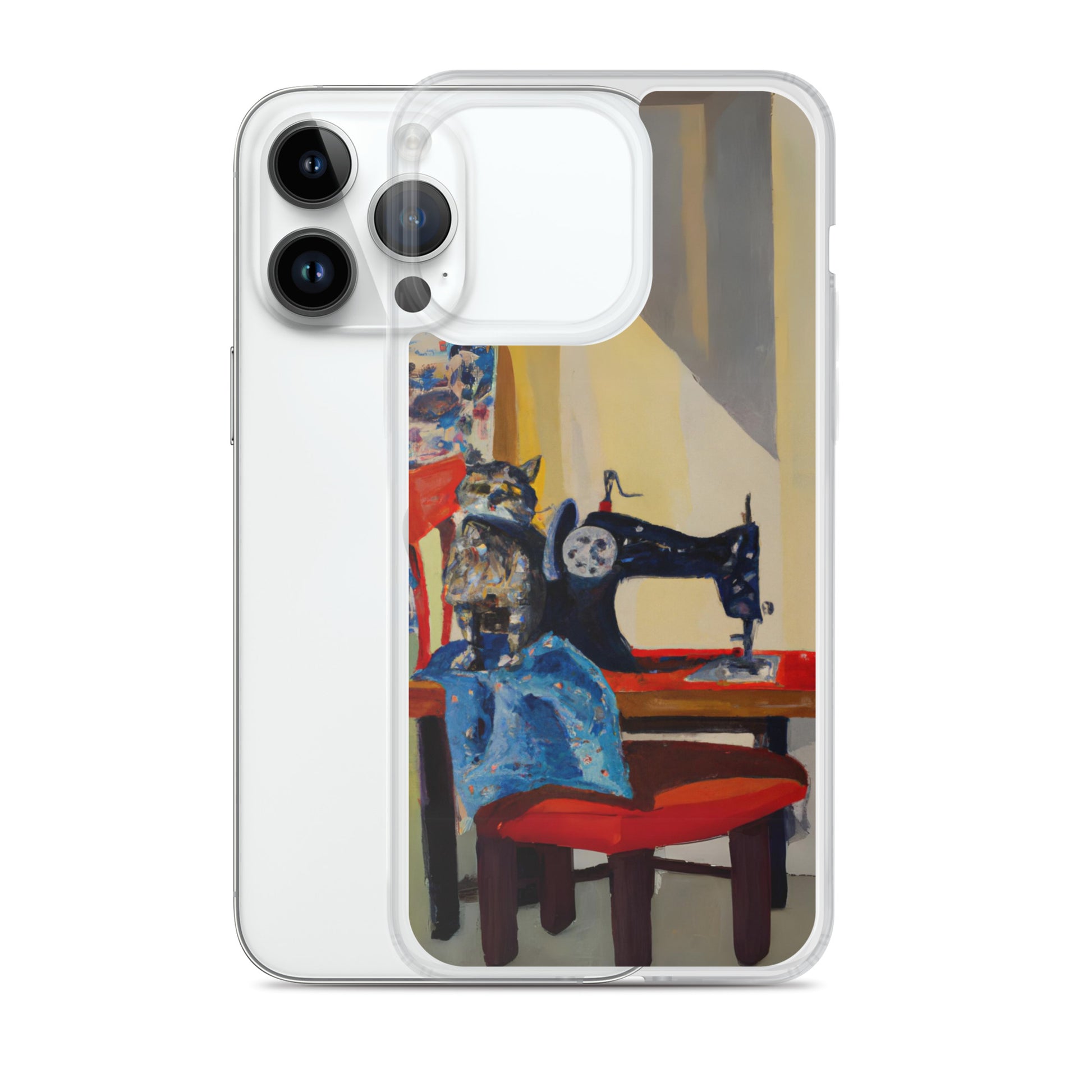 iPhone® "Sewing Cats" Clear Phone Case Design – The Perfect Gift for People who Love to Sew