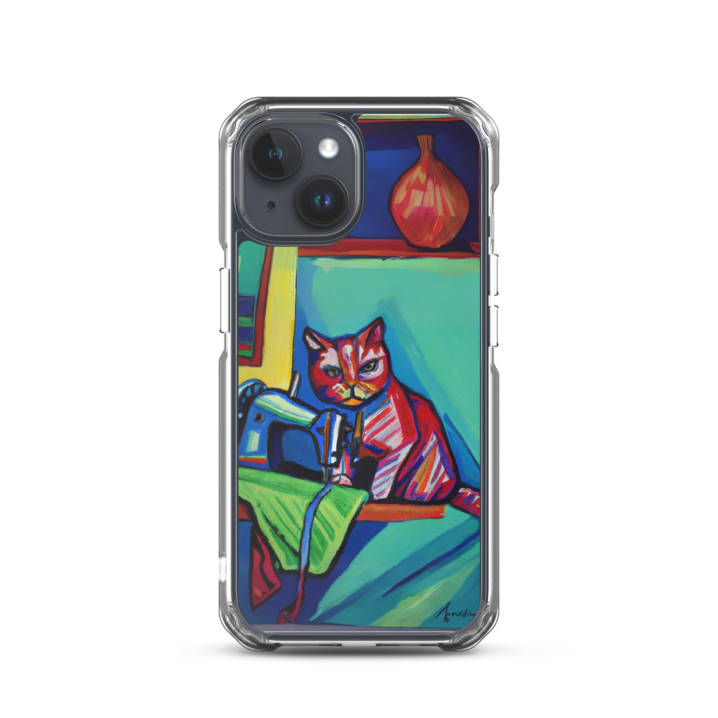 iPhone® "Sewing Cats" Clear Phone Case Design – The Perfect Gift for People who Love to Sew