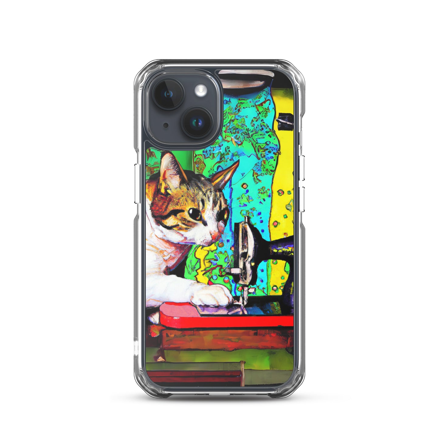 iPhone® "Sewing Cats" Clear Phone Case Design – The Perfect Gift for People who Love to Sew