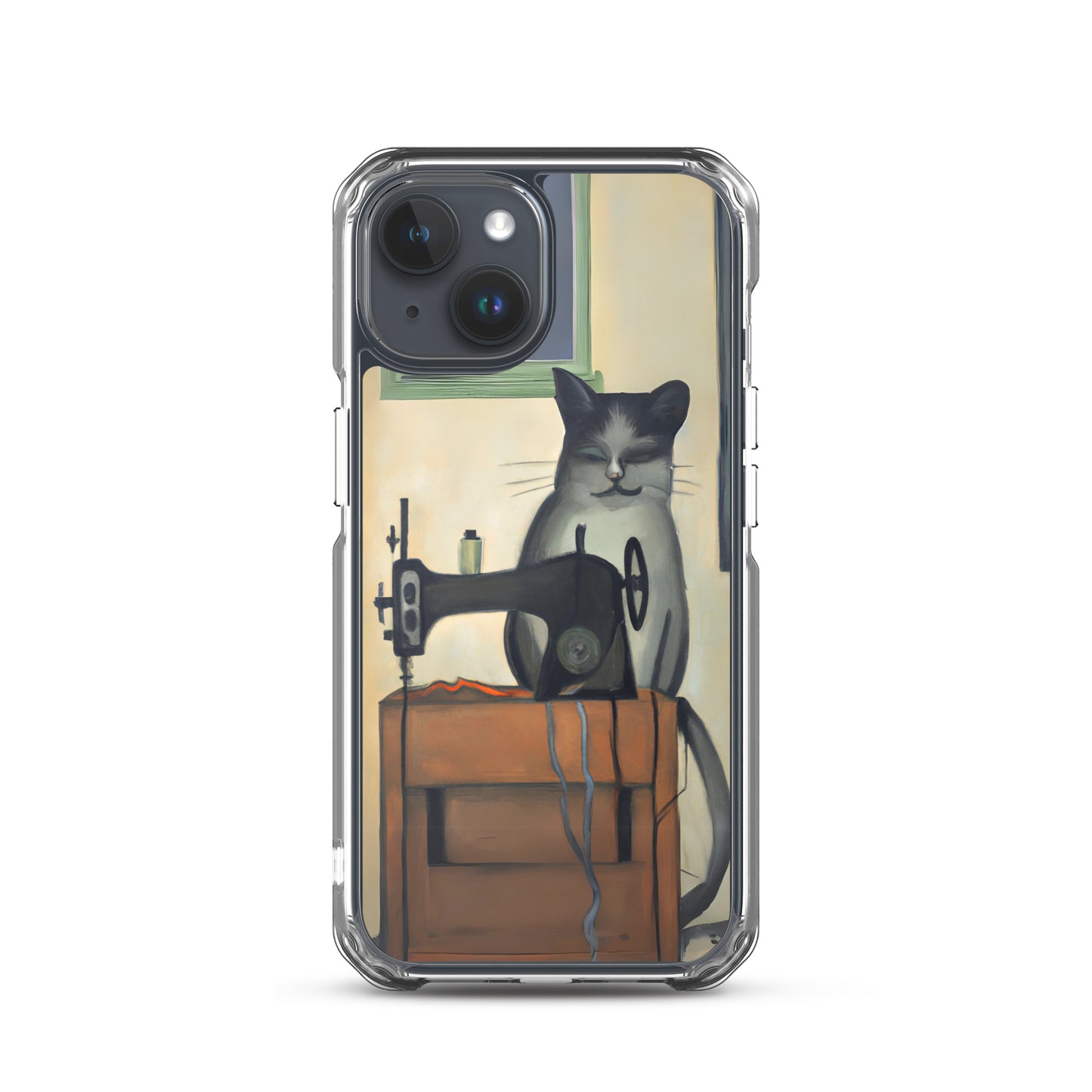 iPhone® "Sewing Cats" Clear Phone Case Design – The Perfect Gift for People who Love to Sew