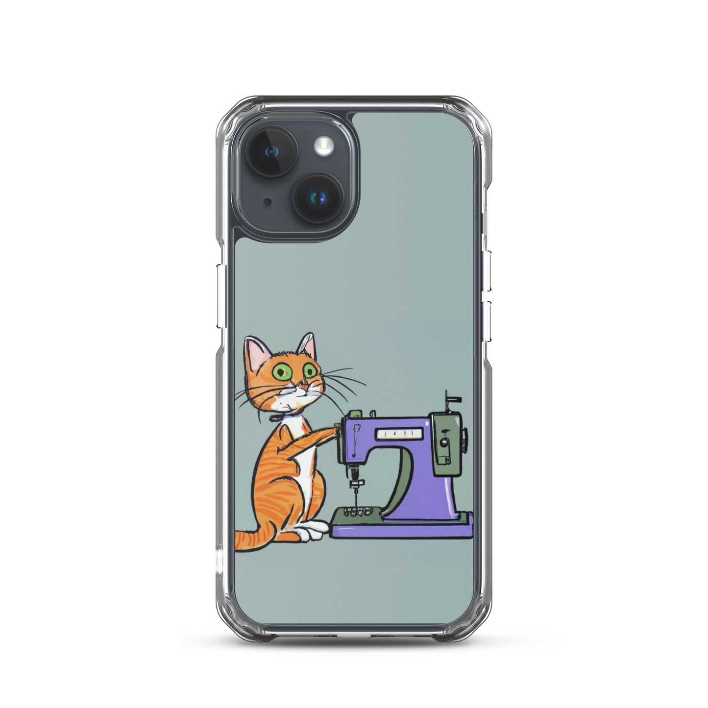 iPhone® "Sewing Cats" Clear Phone Case Design – The Perfect Gift for People who Love to Sew