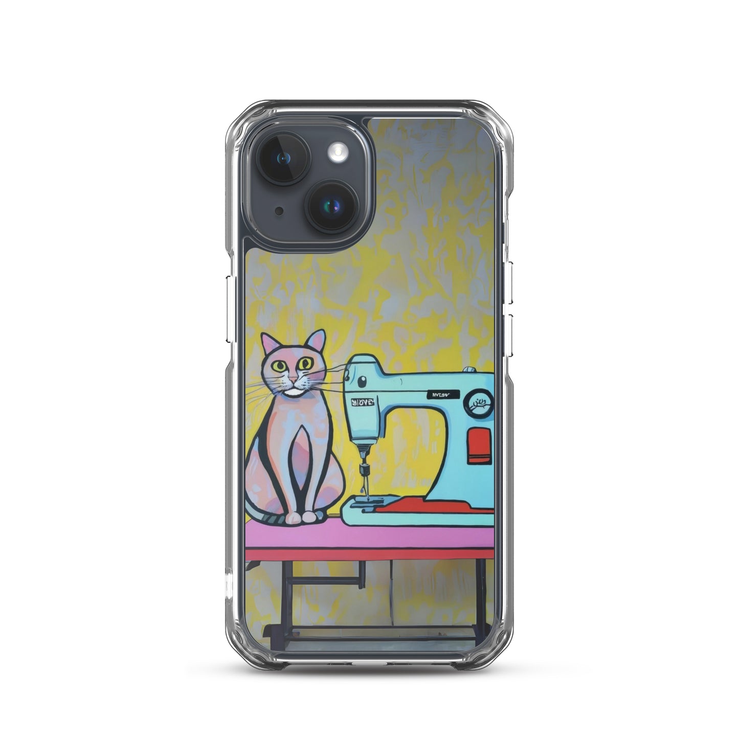 iPhone® "Sewing Cats" Clear Phone Case Design – The Perfect Gift for People who Love to Sew